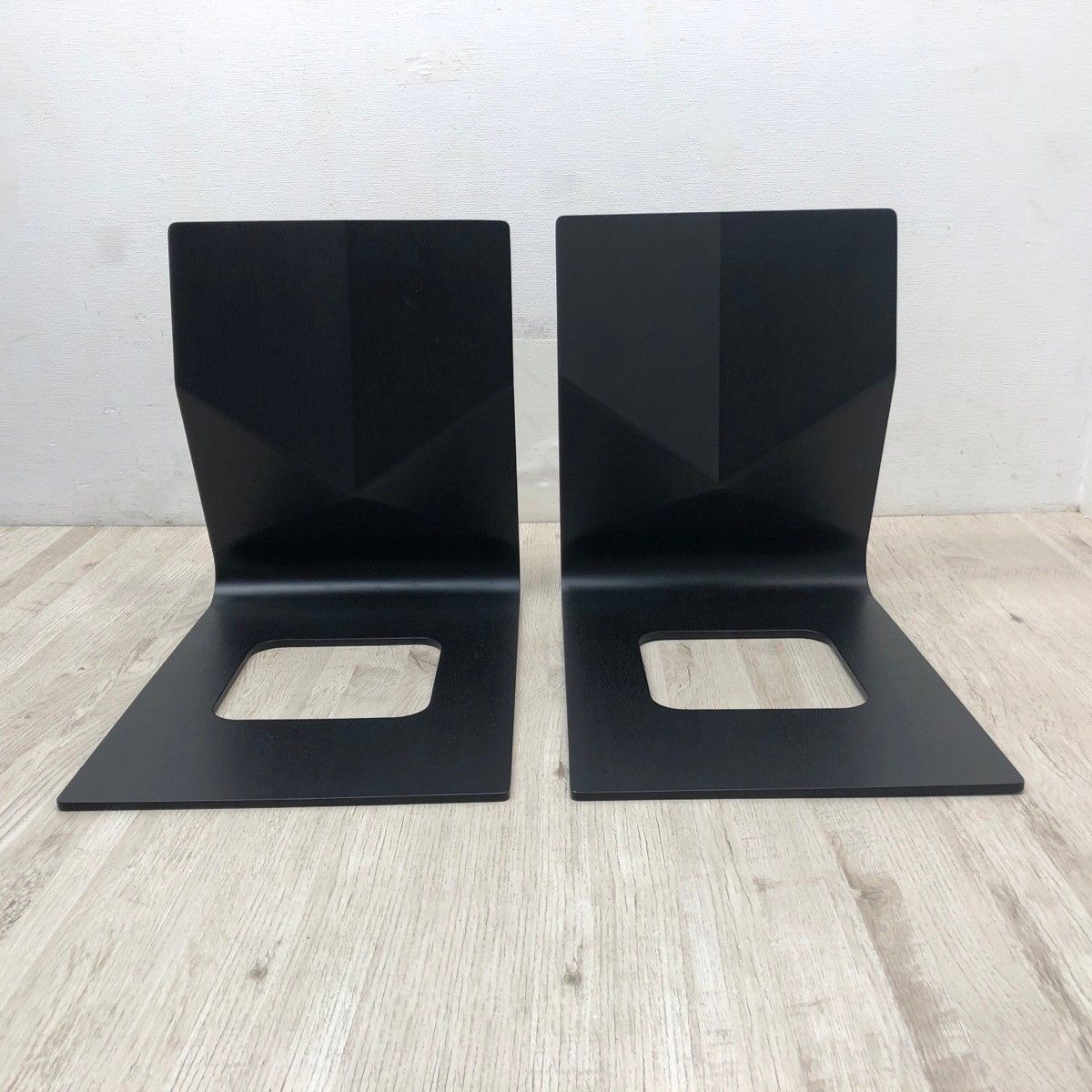 Tendo Mokko Japanese Zaisu Floor Chairs T-5812MR BX Black Set of 2 Stackable