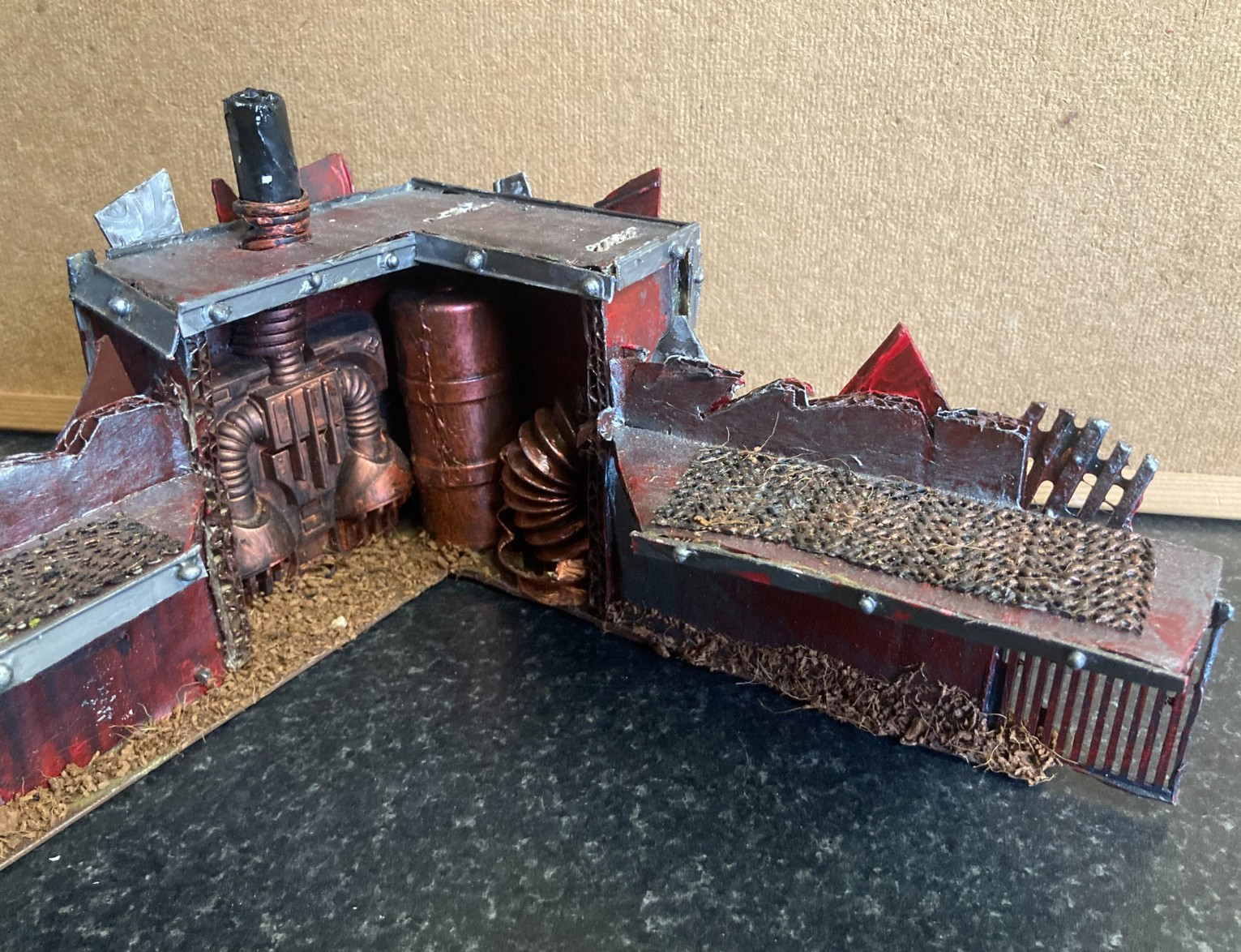 Warhammer 40k ORK FORT STRONGHOLD Building Terrain Scenery Custom Made Excellent