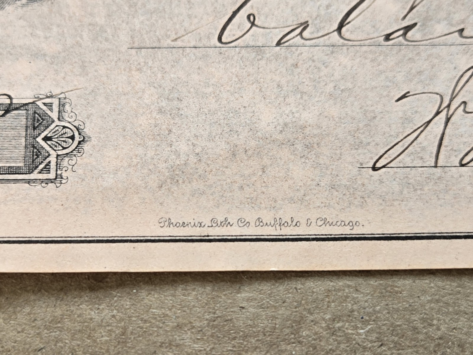 1879 Buffalo Importer Check - W.H. Glenny, Sons & Co. - Clipper Ship Graphic