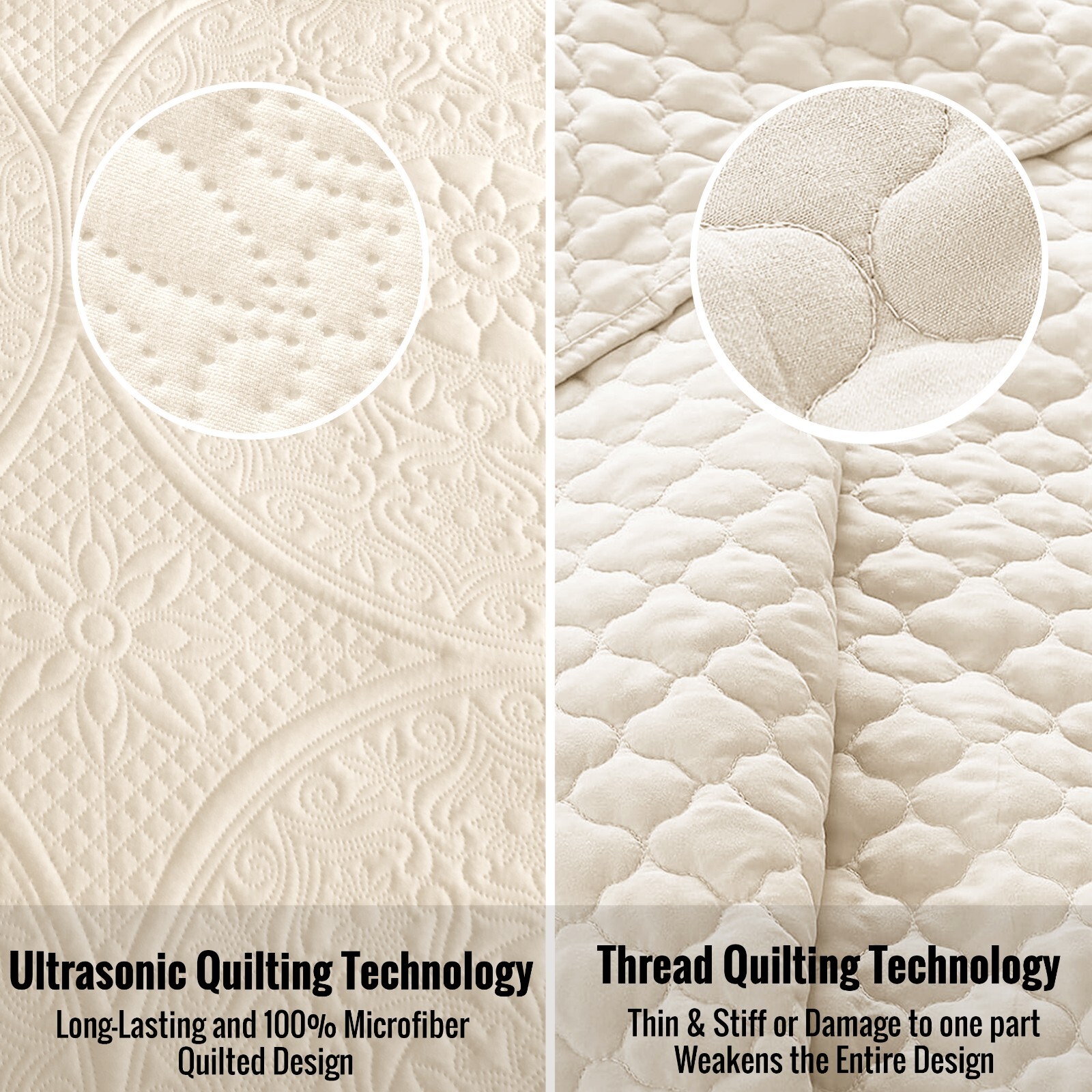 Ultra Soft Quilt Bedspread Set Reversible Coverlet Bedding Throw Twin Queen King