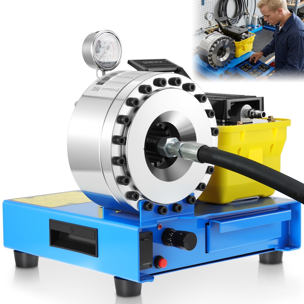 Pneumatic Hydraulic Hose Crimper High Pressure Hose Clamping Machine 40Mpa 8 Die