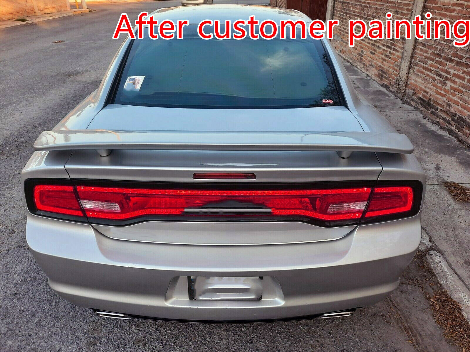 For 2011-2023 Dodge Charger Rear Trunk ABS Factory Spoiler Wing Matte Black