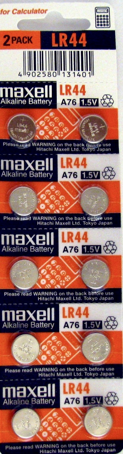 LR44 Maxell (6 piece) LR44 MAXELL A76 L1154 AG13 357 New Alkaline Battery
