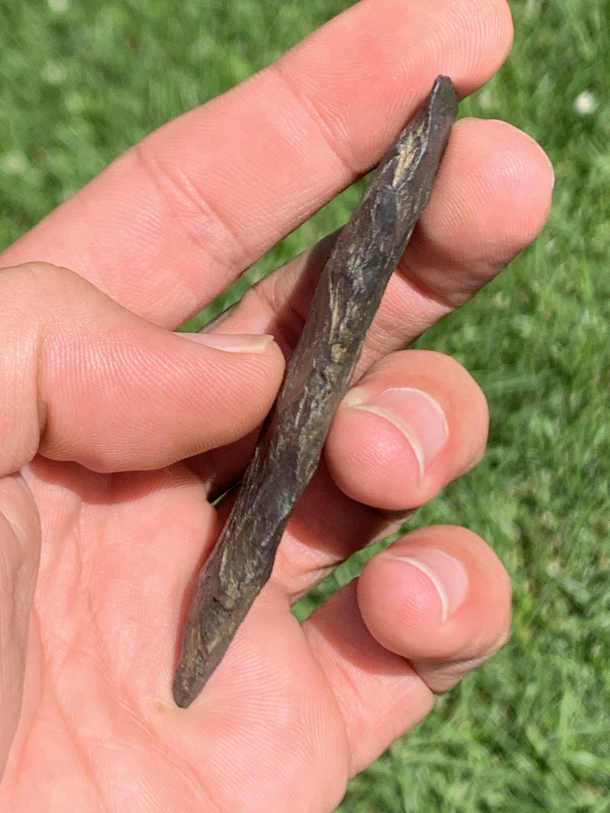 Authentic Buck Creek Arrowhead 3 1/8 Jefferson Co Ohio Black Chert Good Form