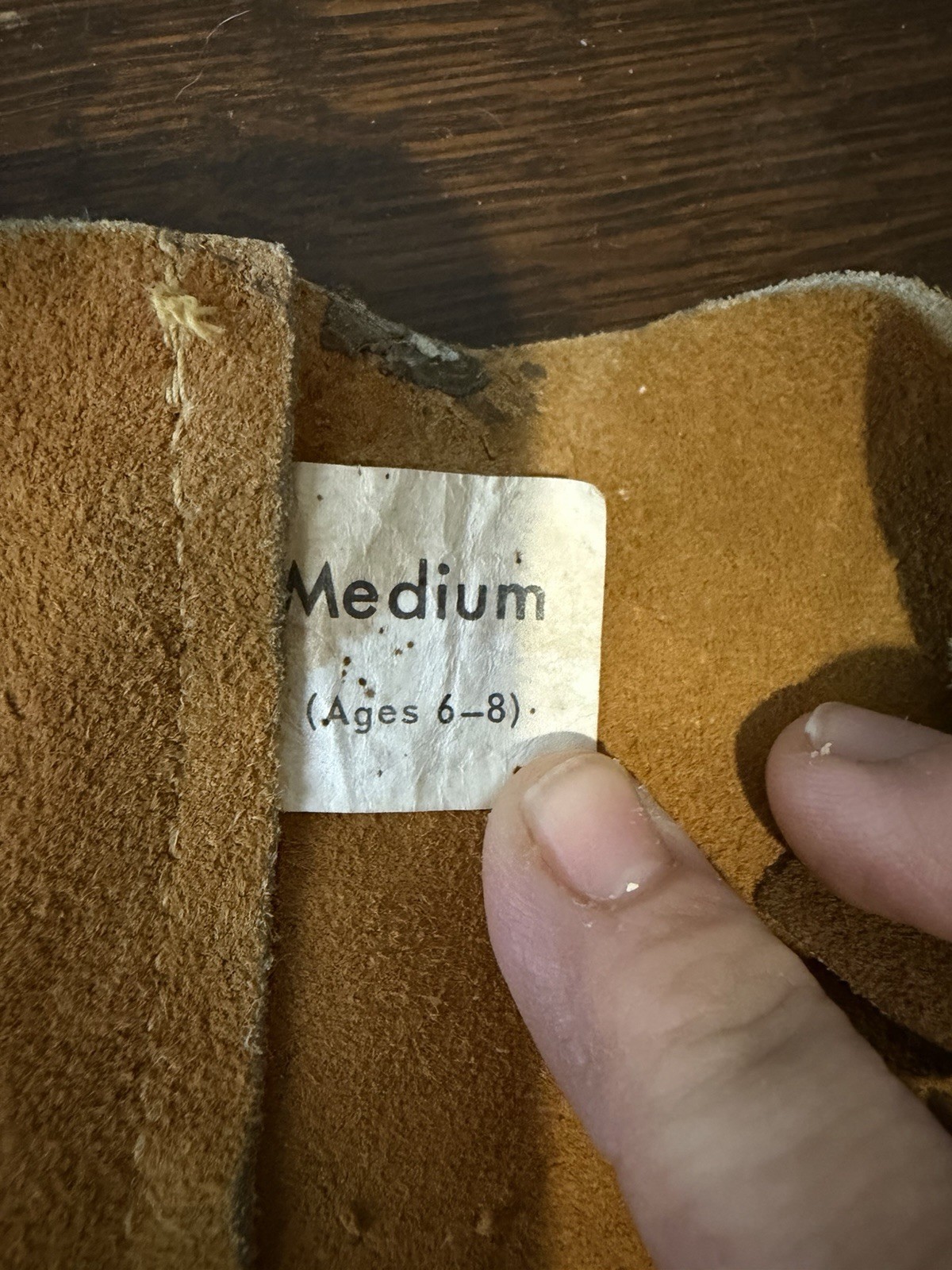 Brown Suede Kids Cowboy Vest Fringe Western Costume Size M 6-8 Boys Girls