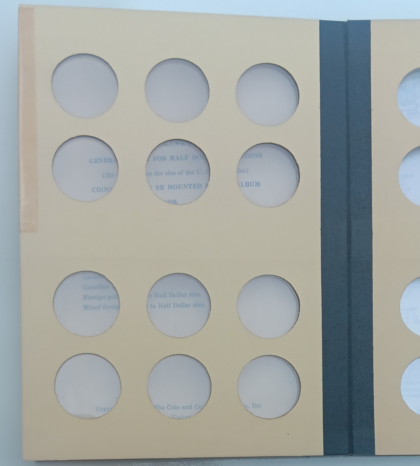 Lot Of 2 Library Of Coins General Blank Half Dollar 50c Size Stock Album VOL. 22