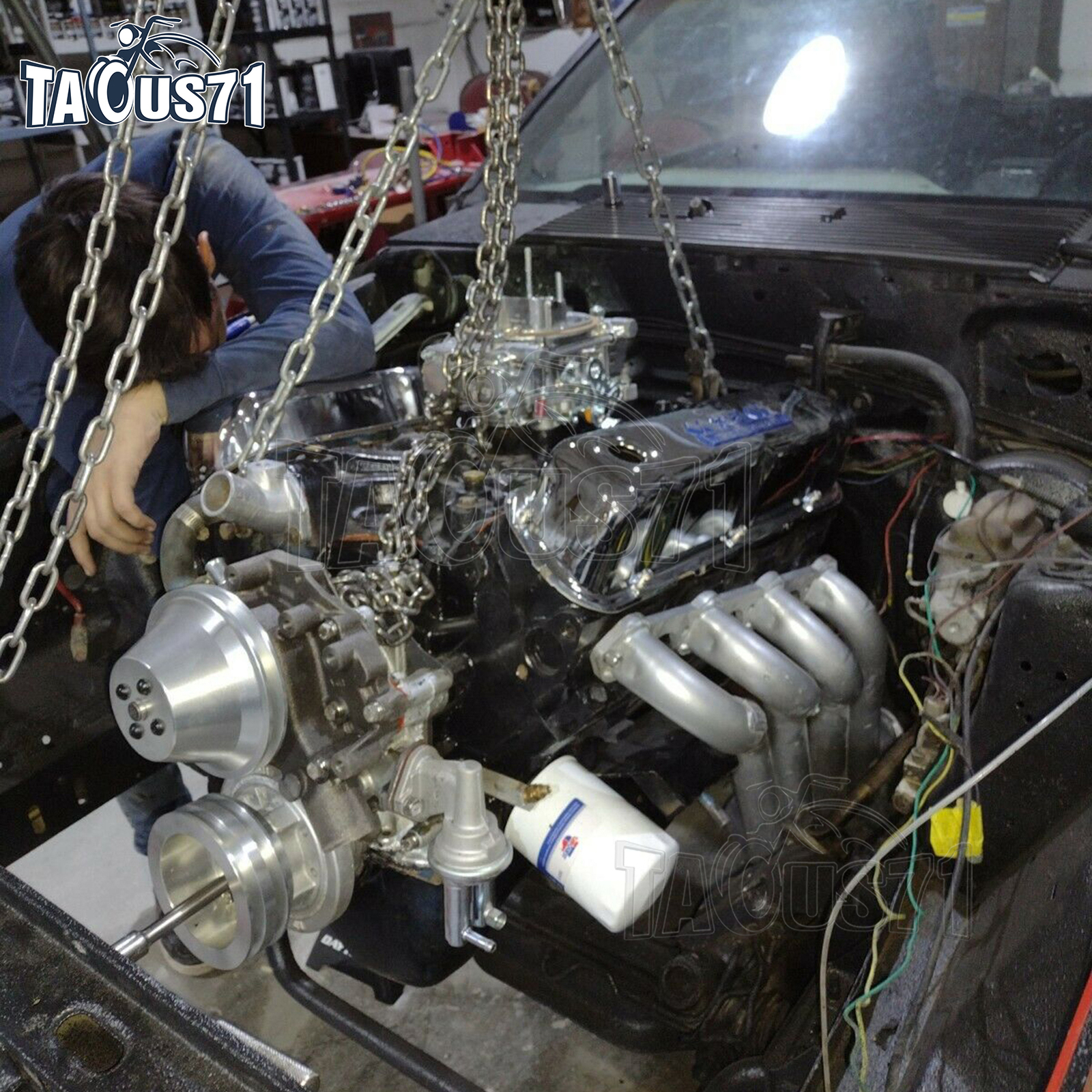 Crankshaft+Alternator+Water Pump V-Belt Pulley Kit For Small Block Ford 302 351C