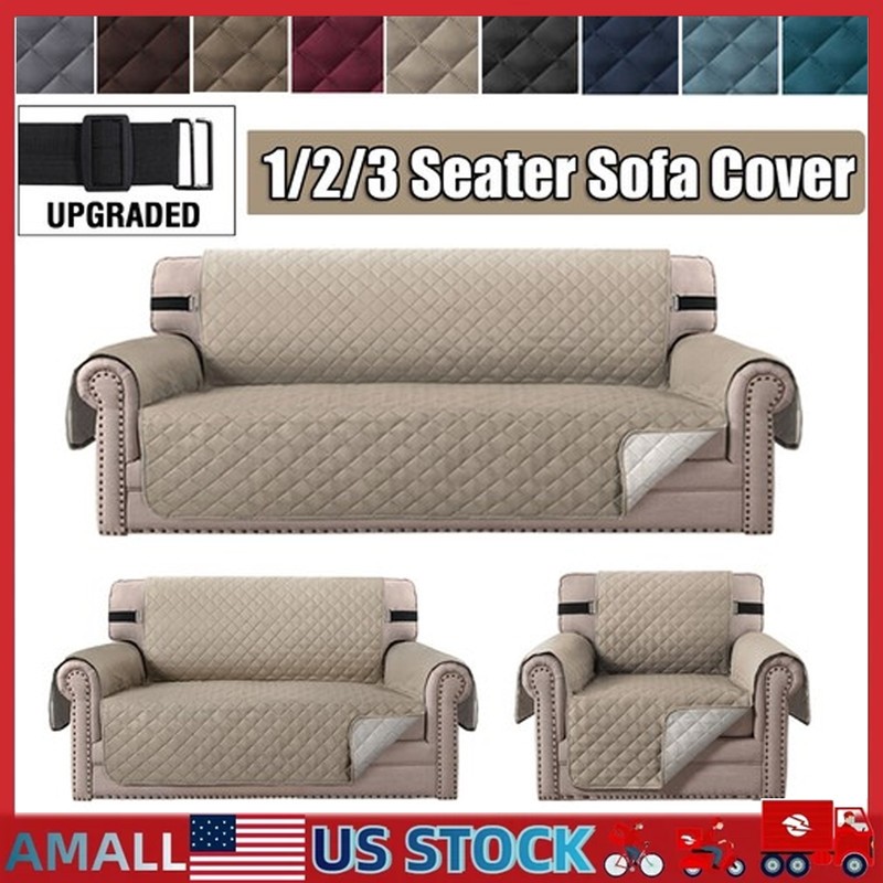 1/2/3 Seater Quilted Sofa Couch Cover Pad Protector Slipcover Waterproof Pet Mat