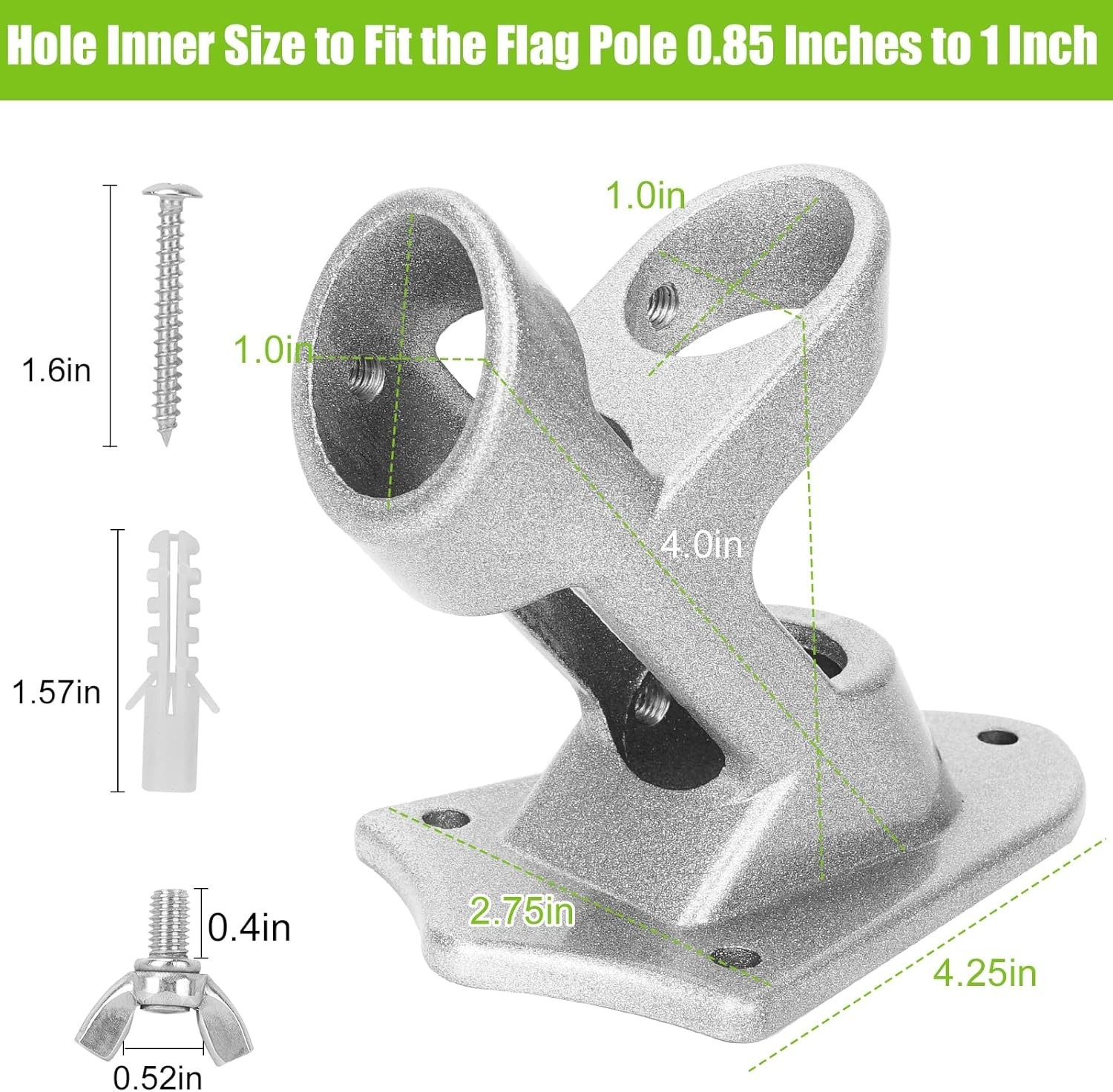 Flag Pole Holder Outside House Flag Pole Bracket Heavy Duty Metal Flag Mount