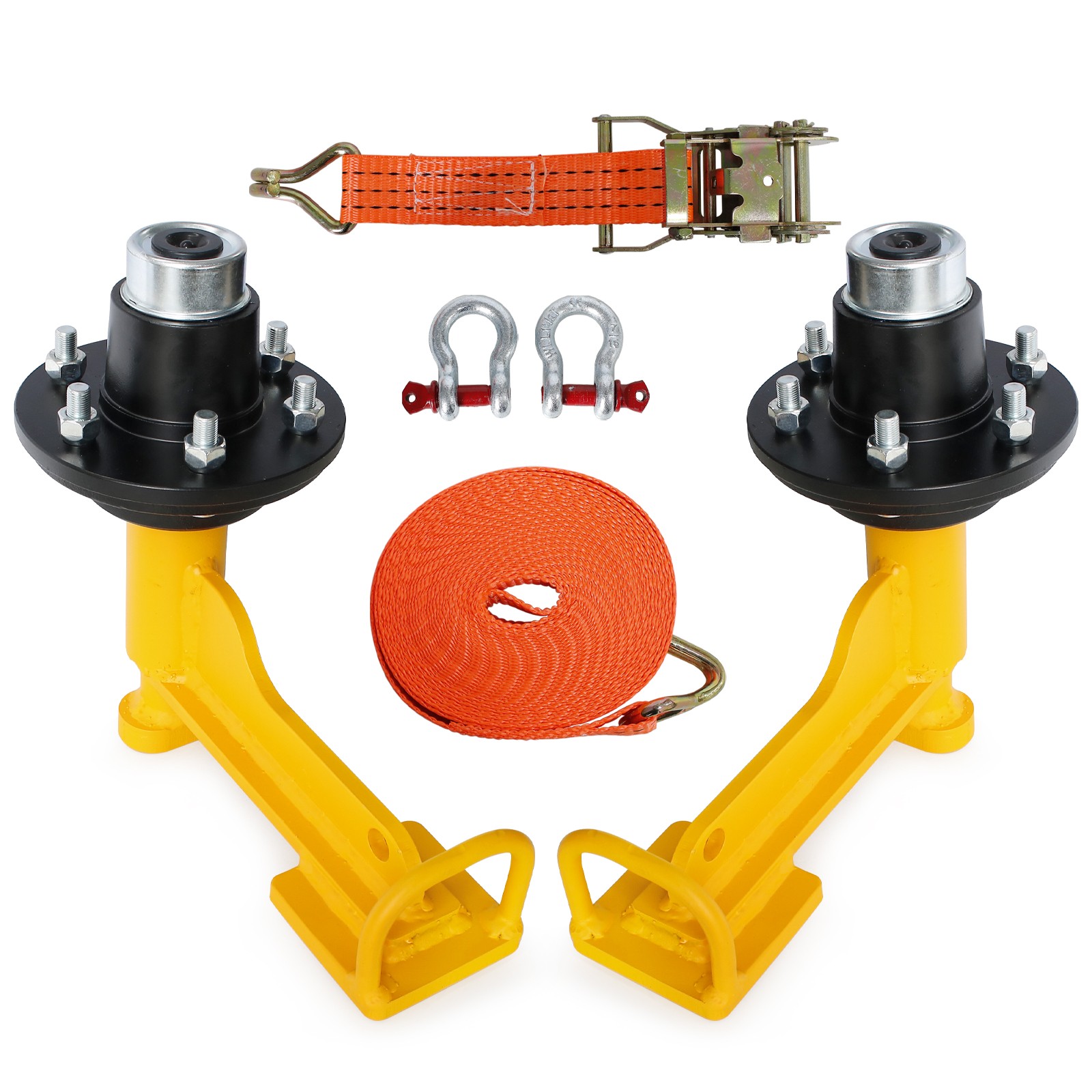 2Pack Shipping Container Wheels 6-Lug Wheels Kit, Shipping Container Accessories