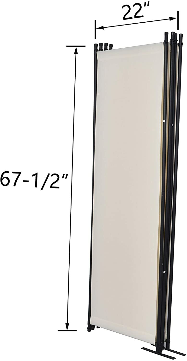 Room Dividers Folding Privacy Screens 4 Panel Partition for Office Home School