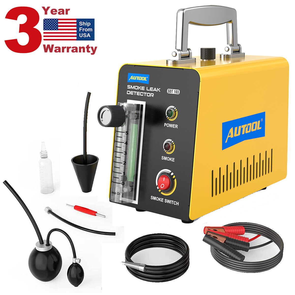 Automotive EVAP Smoke Machine Car Pipe Leak Detector Emissions Diagnostic Tester