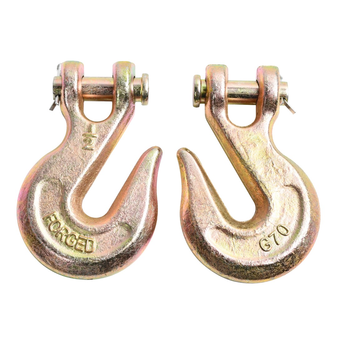 2 Pack G70 1/2" Clevis Grab Hooks Tow Chain Hook Flatbed Truck Trailer Tie Down