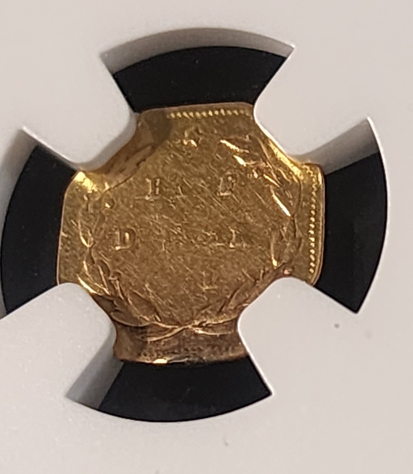 1871 OCTAGON LIBERTY 50C GOLD MOUNT REMOVED COIN NGC-BG927