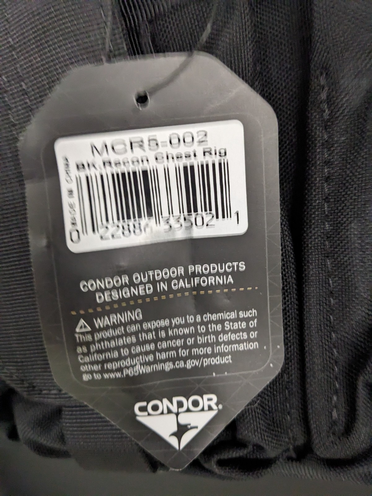 Condor Tactical Recon Vest Police Chest Rig Military Grade Black One Size MCR005