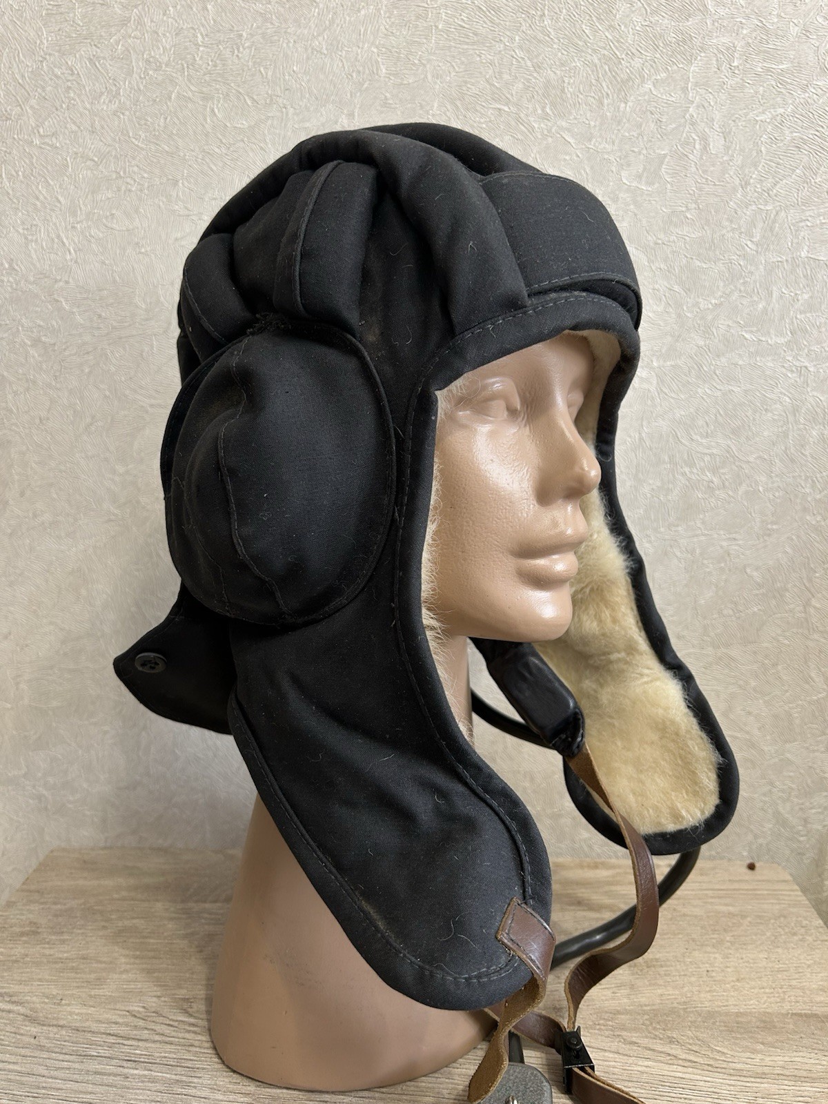 Helmet Tankman Original Vintage Soviet USSR Tankman Peaked cap Tankman.