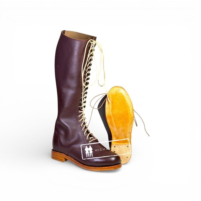 WWI AMERICAN AEF U.S. ARMY OFFICER’S HIGH LEATHER FIELD BOOTS, ALL SIZES