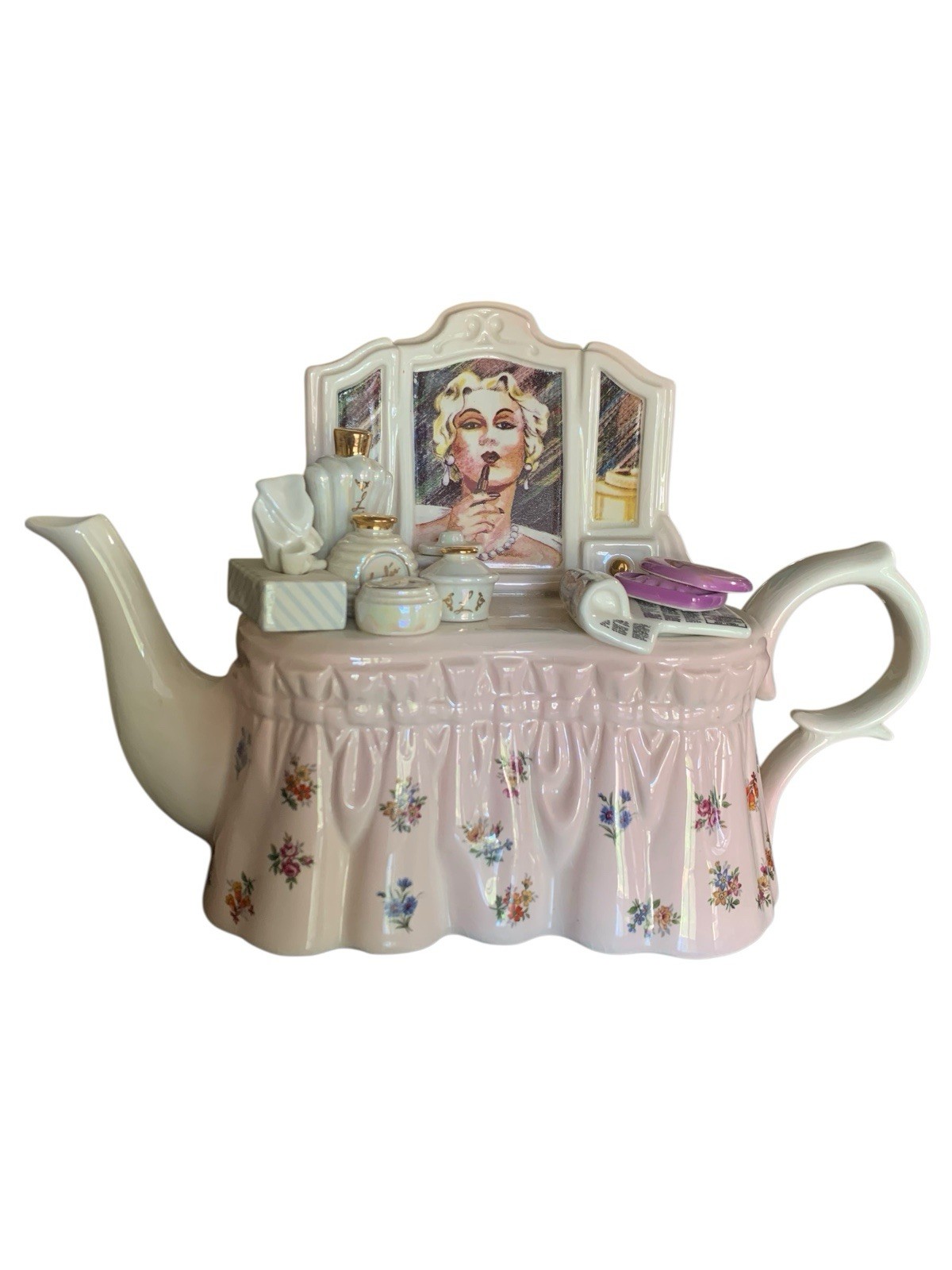 RARE Paul Cardew Ladies Dressing Table Vanity Glam Teapot Limited Edition Signed