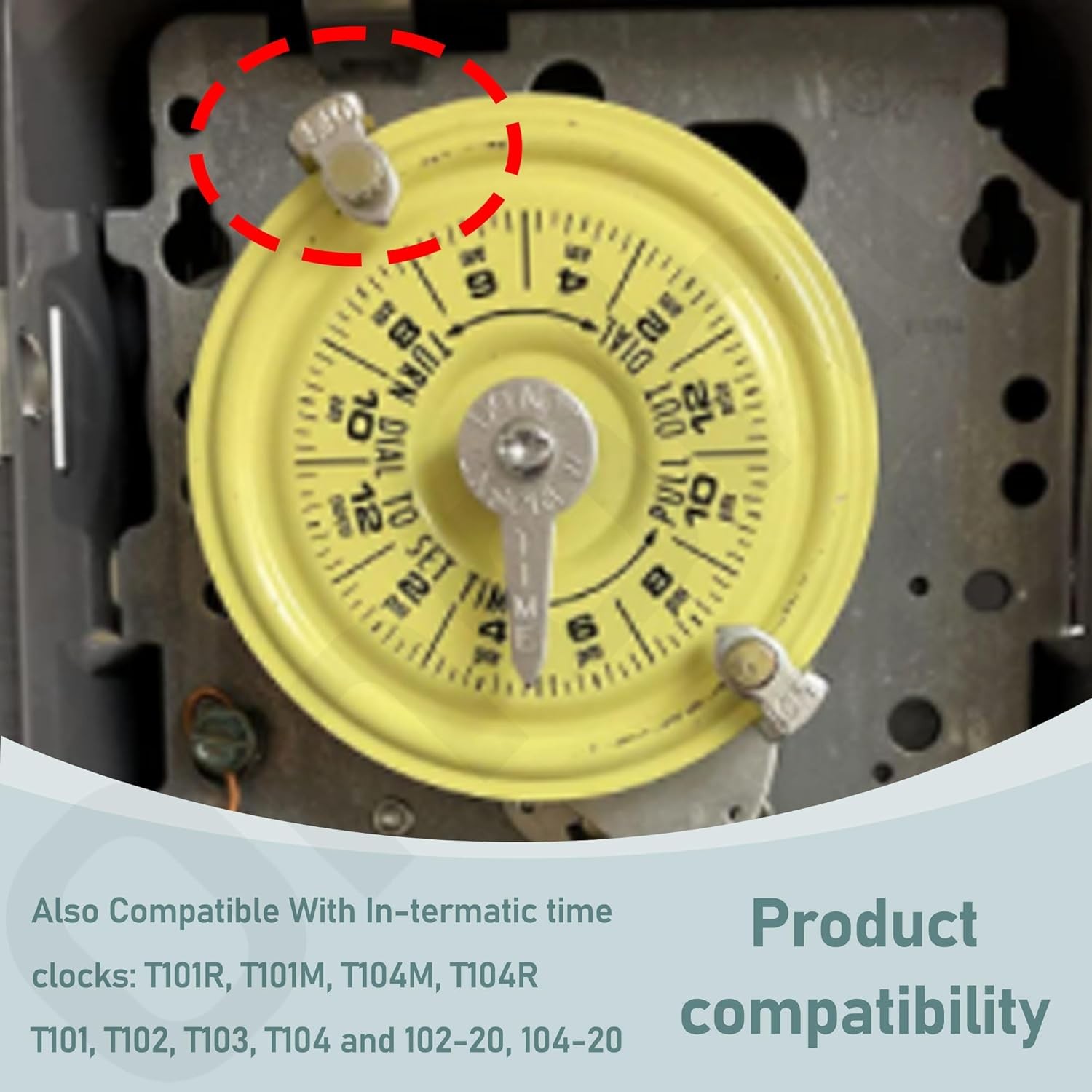 Pool Timer On Off Clips t104r for Intermatic 156T1978A, Time Silver, Gold