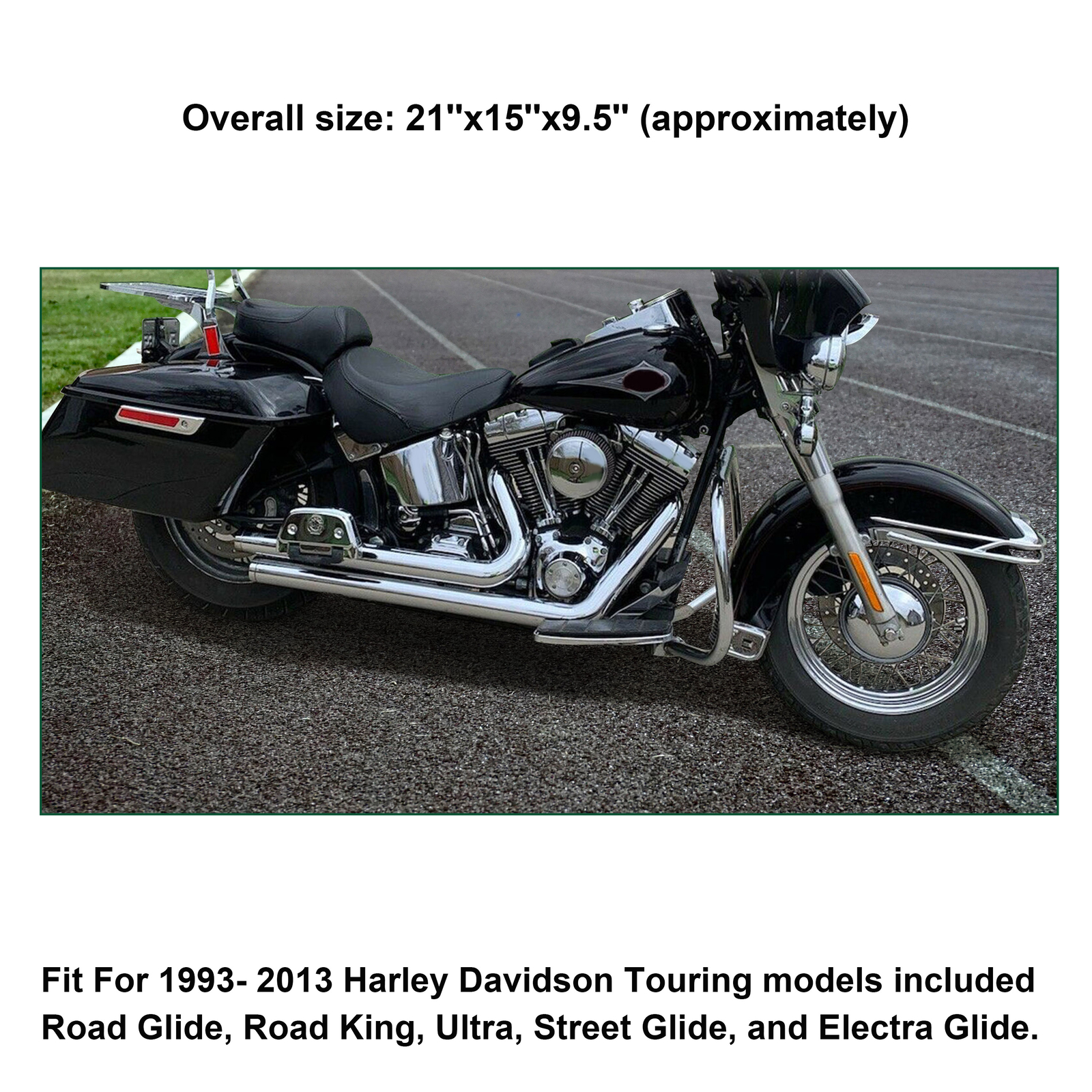 Gloss Black Hard Saddle Bags Saddlebags For 93-13 Harley Road King Glide FLHTCH