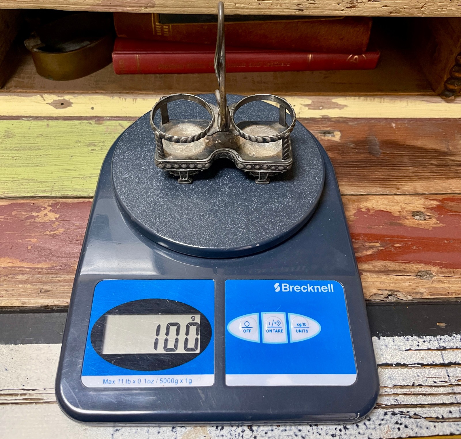 Antique Rogers Smith Quadruple 85 Silverplate Condiment Caddy 4 Footed