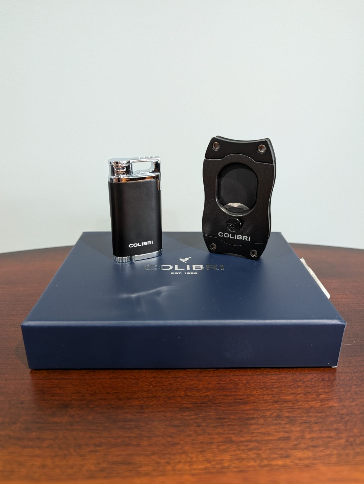 Colibri Belmont Torch Cigar Lighter and S-Cut Cigar Cutter Gift Set GS200C11-NEW