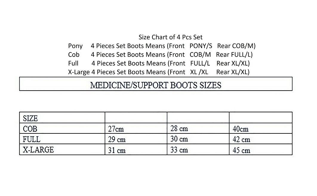 Horse Boots Set of 2 Medicine Brushing Support Boots Equestrian Boots Set of 4