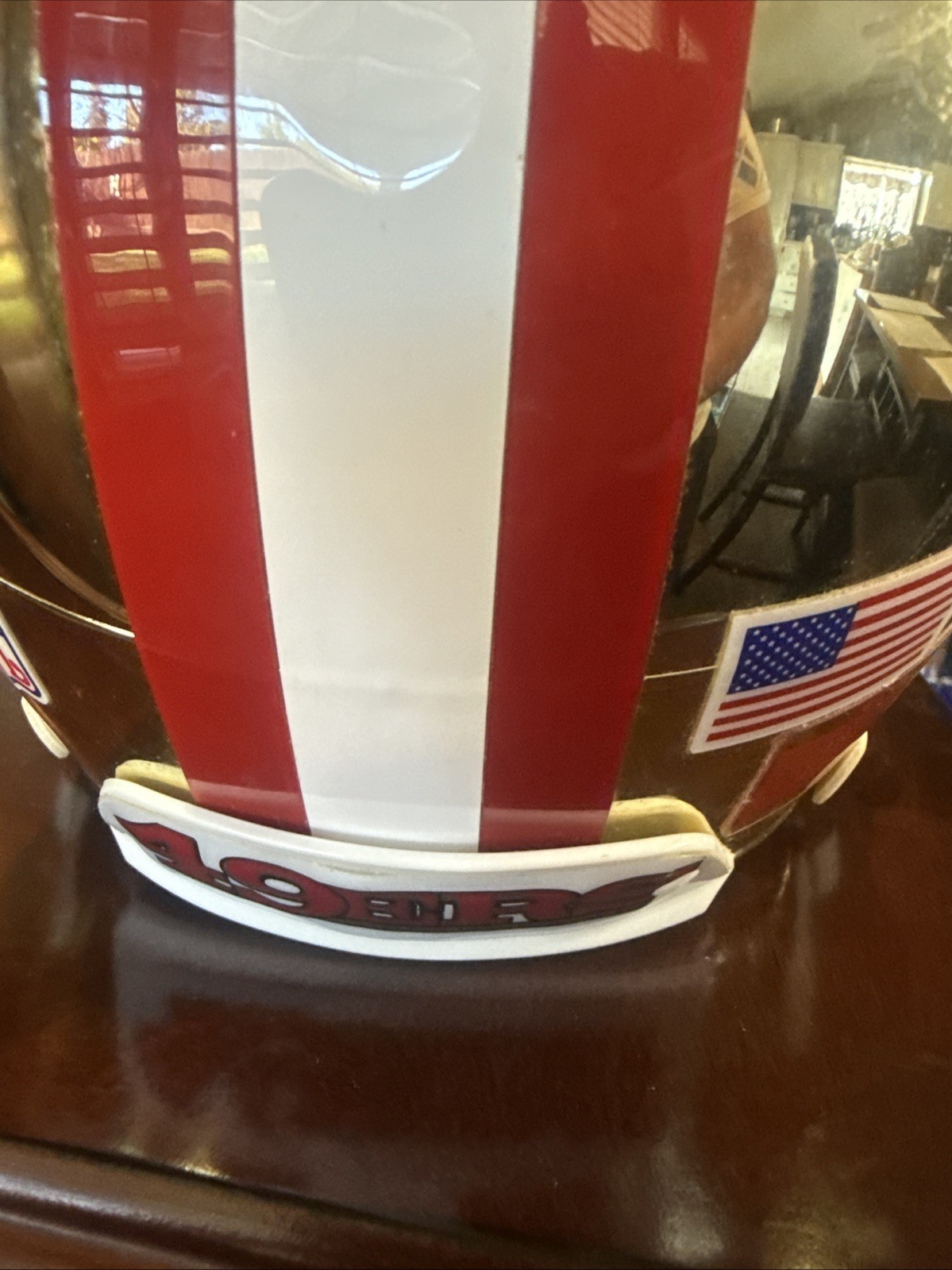 SAN FRANCISCO 49ERS Full Size Chrome Authentic Gold Football Helmet -