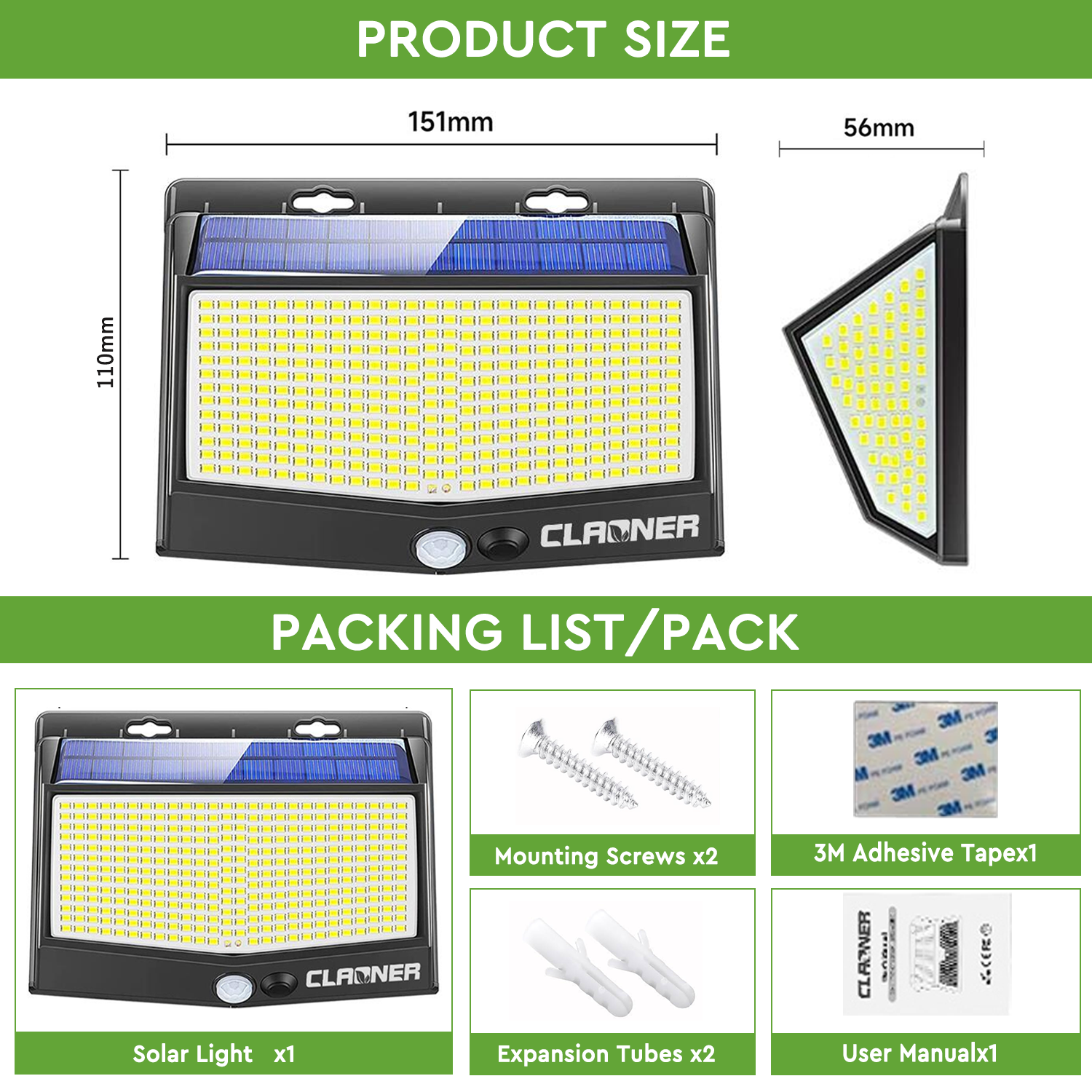 Large 468 LED Solar Wall Lights Outdoor Garden Motion Sensor Security Flood Lamp