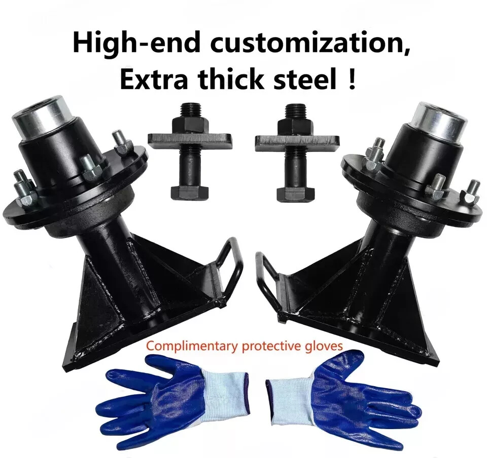 8 x 6.5 Lug 8000LB Superior Shipping Container Wheels, Bolt-on Spindle Kit new