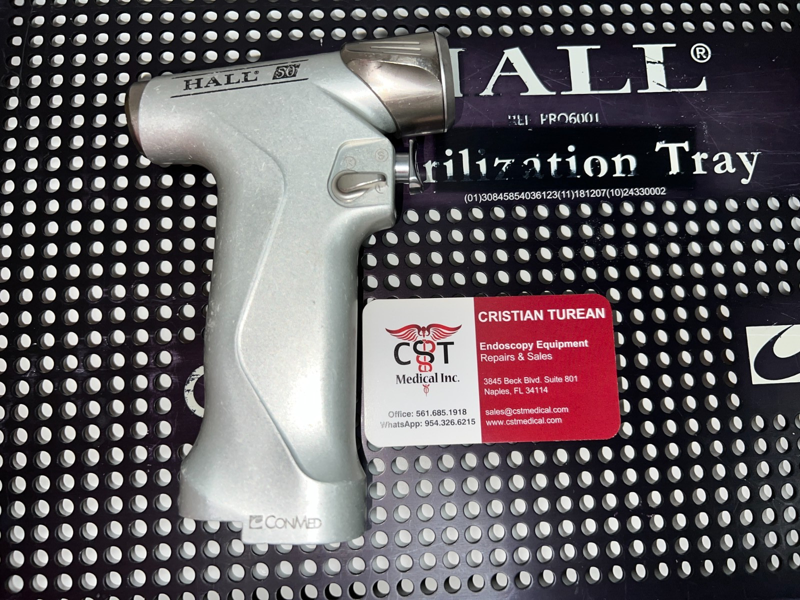 ConMed Hall 50 SET PRO7100B, PRO7300B, PRO7400B, 8 x Attachments, case WARRANTY