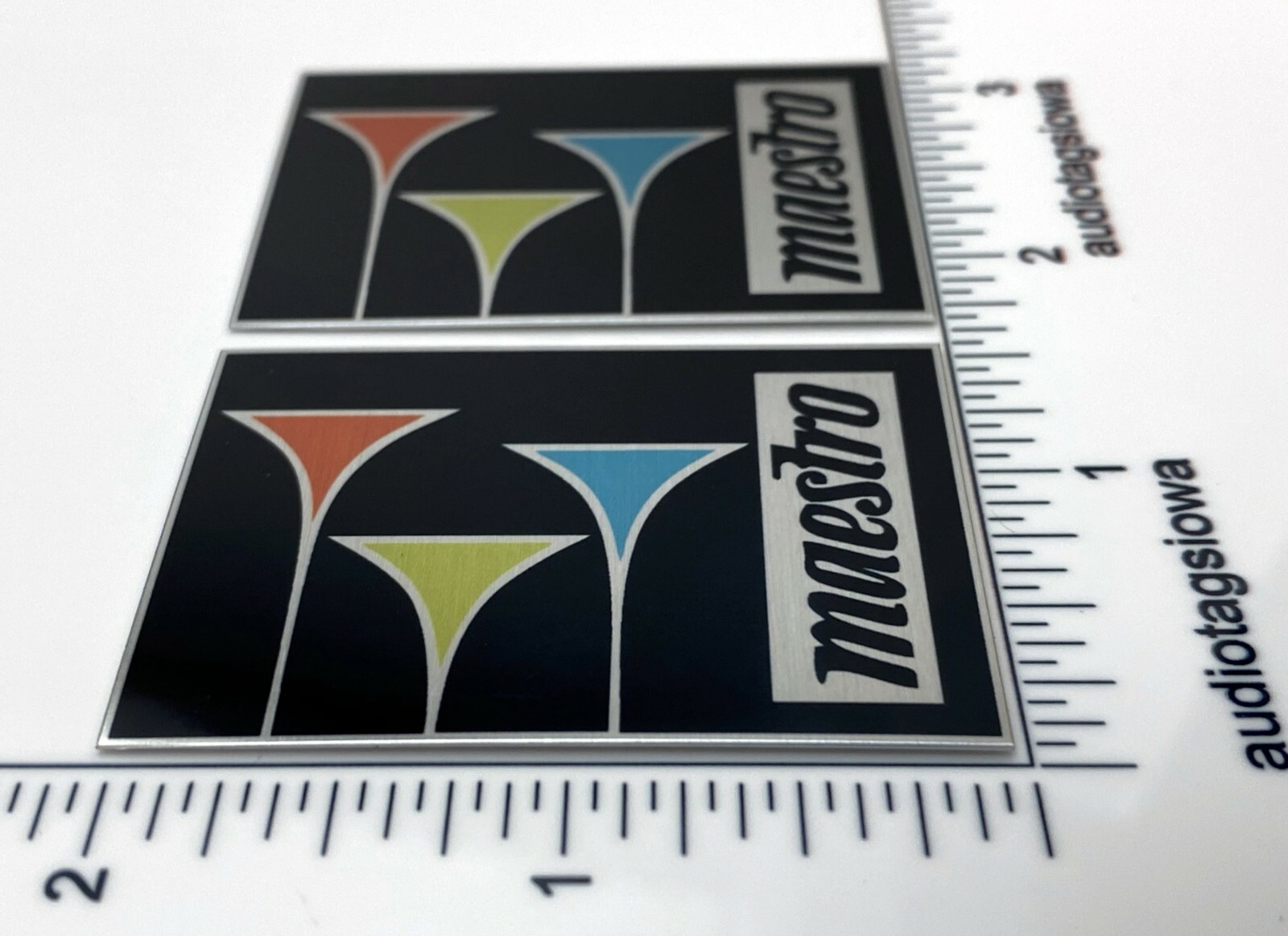 Echoplex Maestro EP-3 Badges Pair Custom Made Aluminum