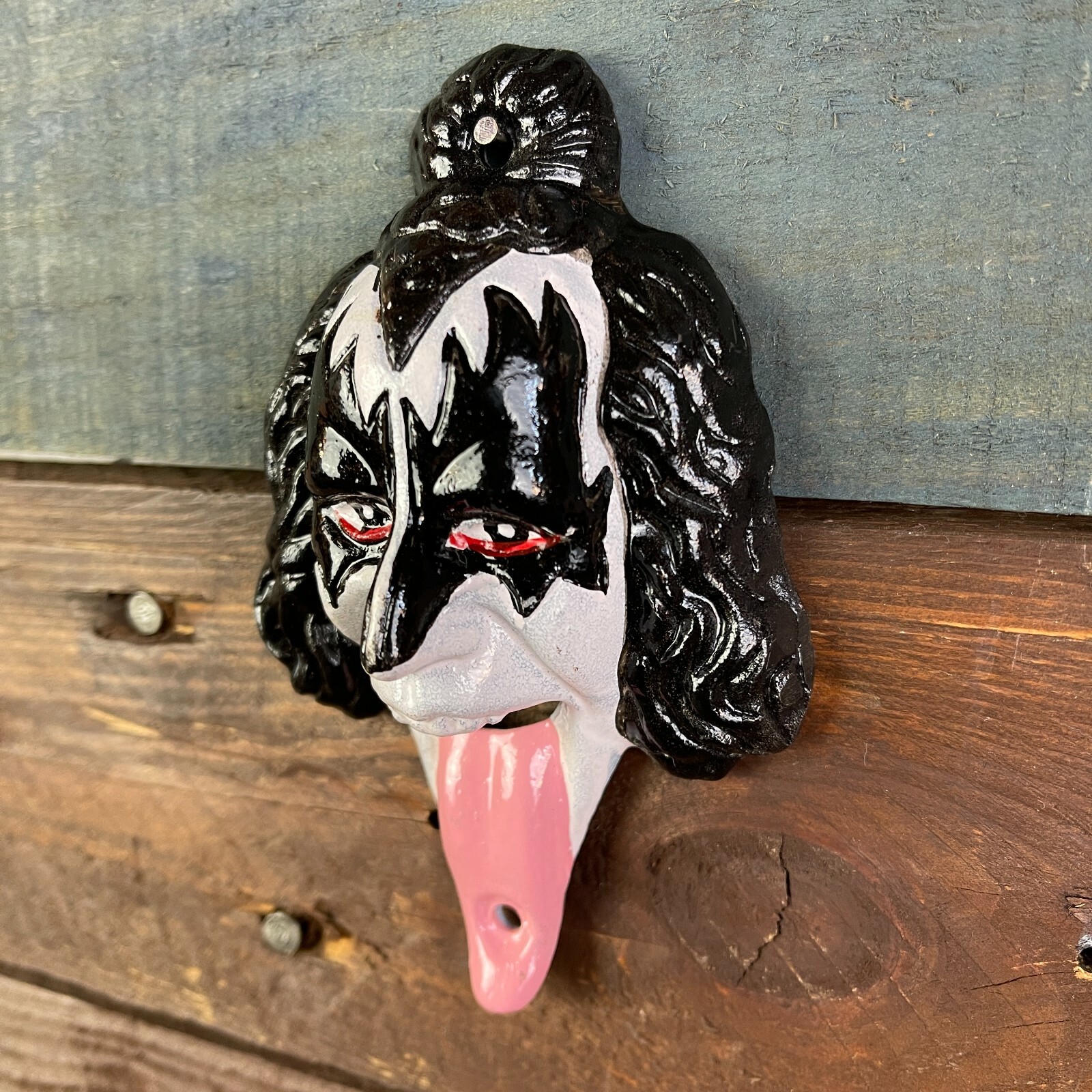 Gene Simmons KISS Tongue Bottle Opener, Cast Iron Wall Mounted Beer Bar Man Cave
