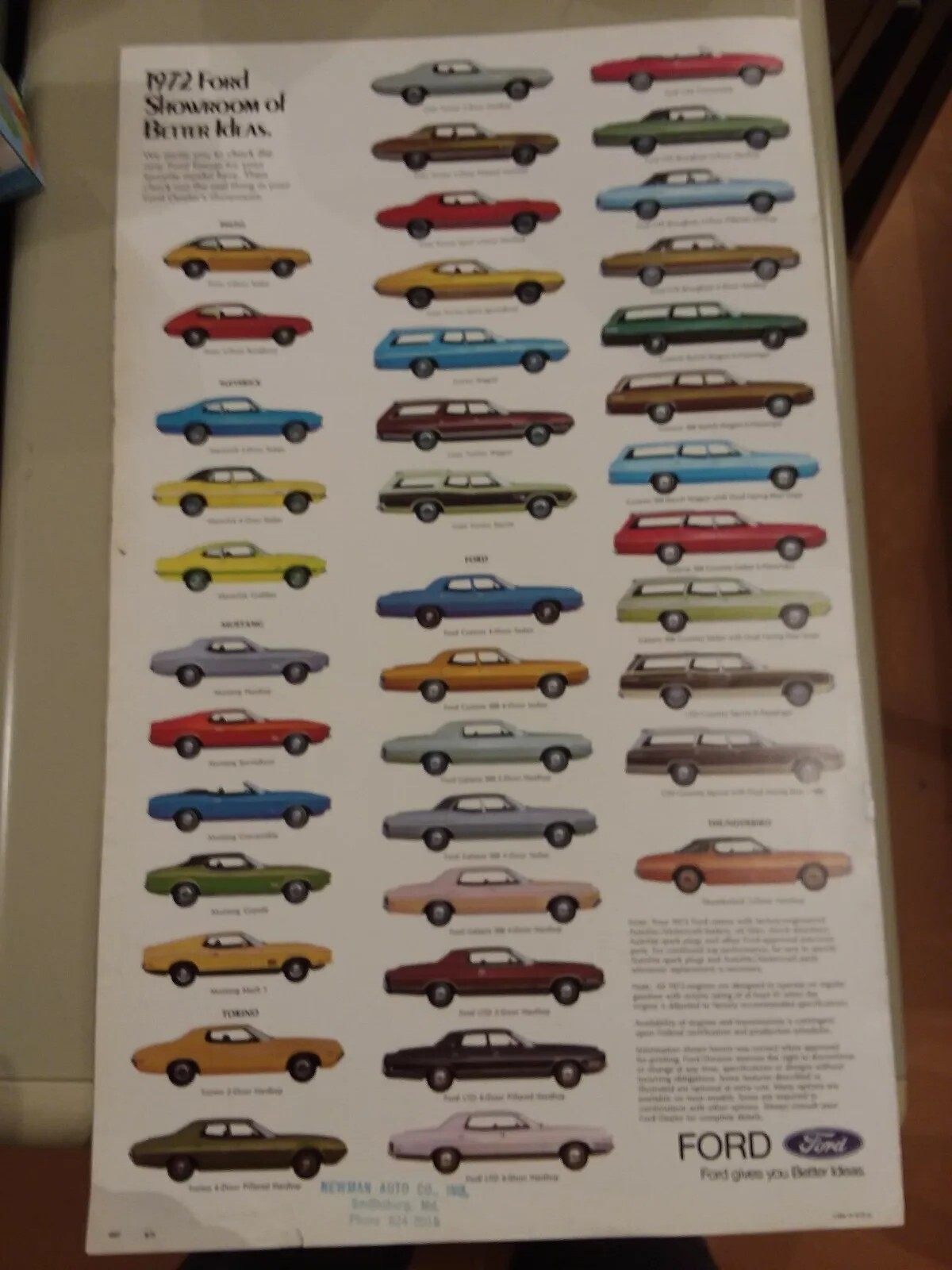 1972 Ford BROCHURE MAVERICK pinto Ltd Torino Free Shipping