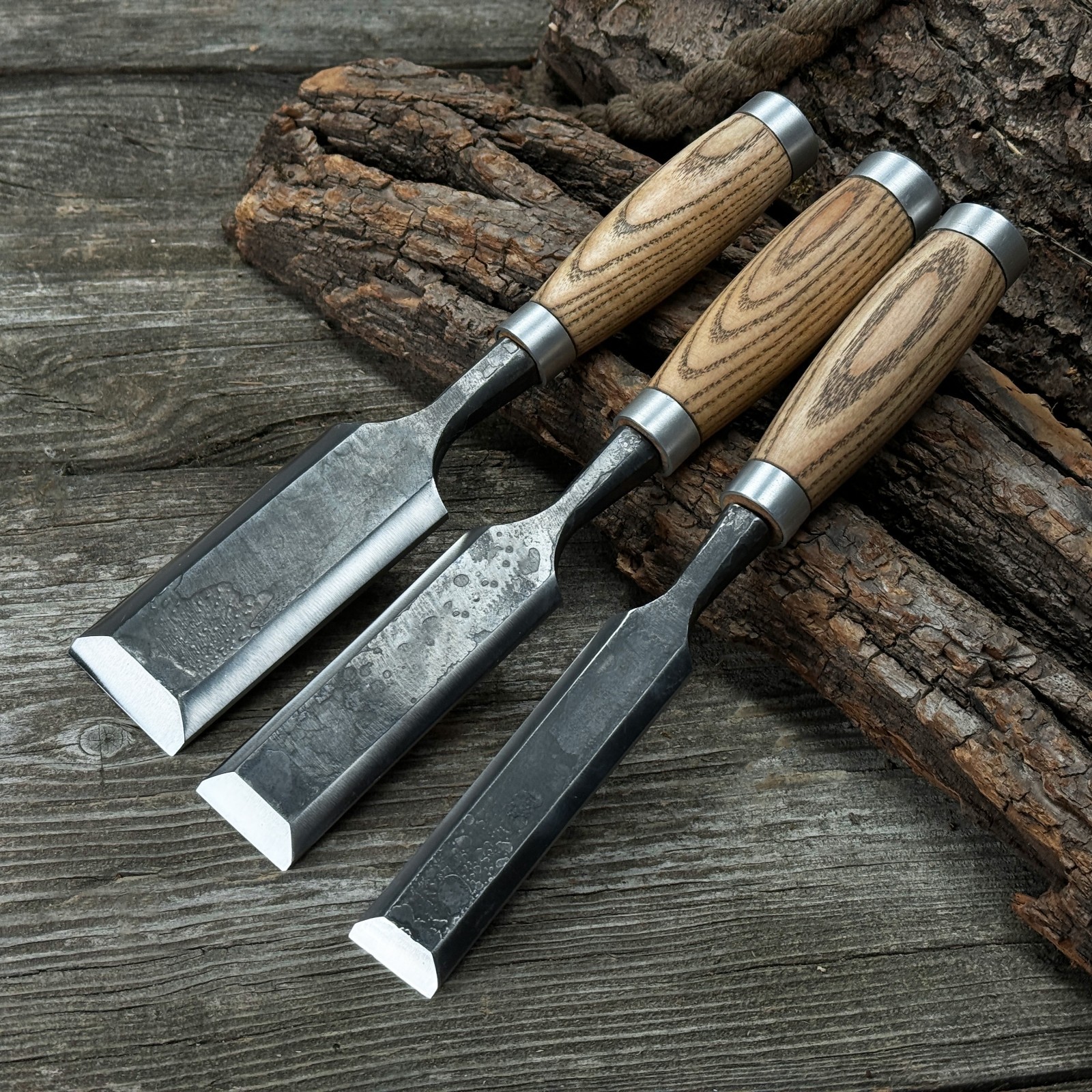 Timber Framing Chisels – Hand Forged Woodworking Chisel Set 3 pcs