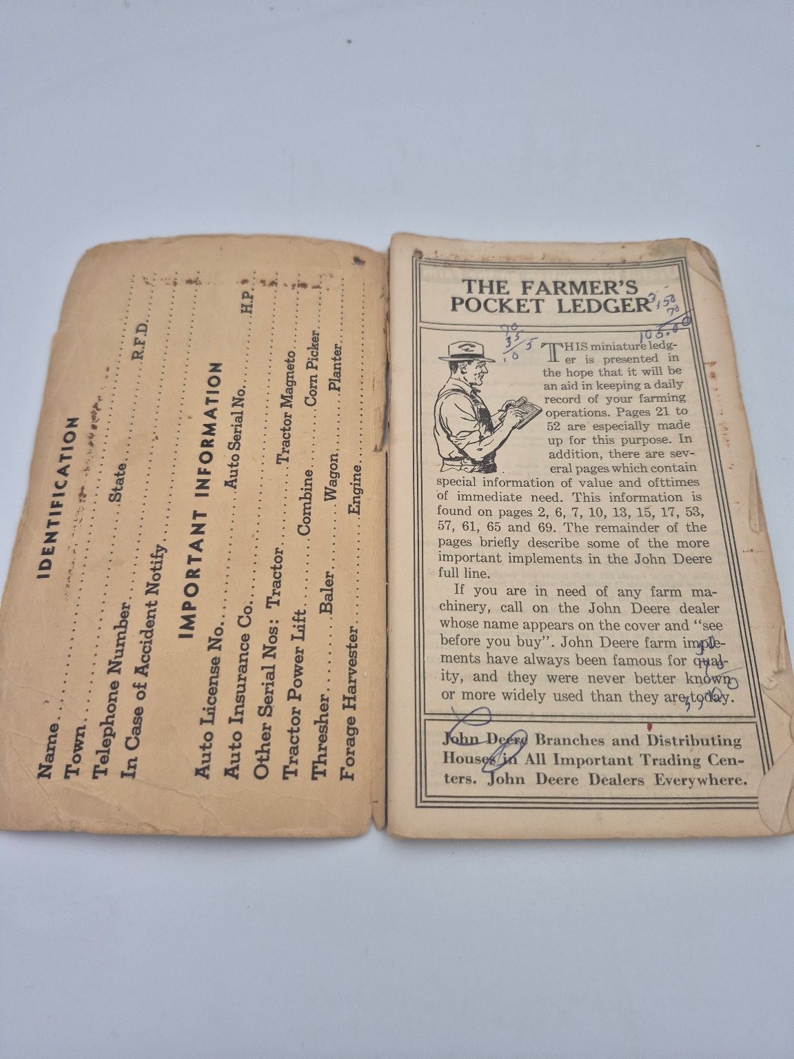 Farmer's Pocket Ledger 82nd Annual Edition 1948-1949 Farming Log