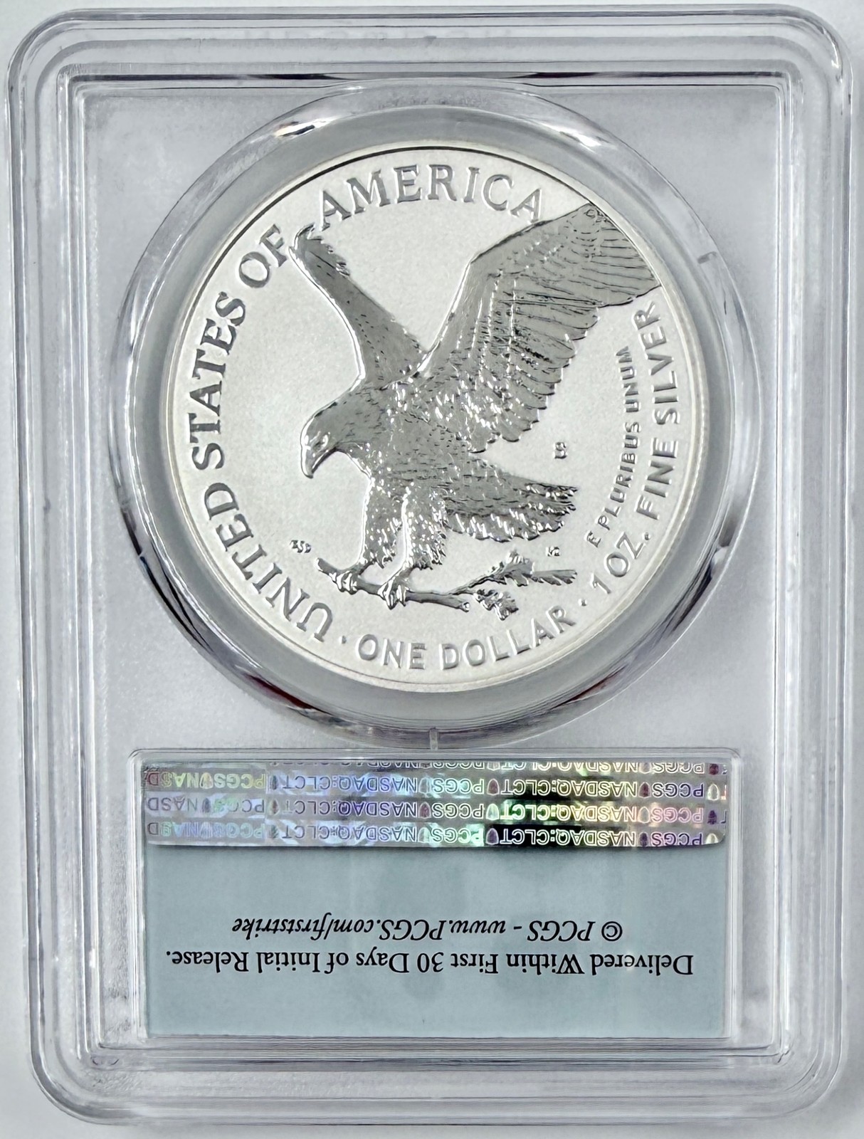 2021-S Reverse Proof $1 Type 2 American Silver Eagle PCGS PR70 First Strike Flag