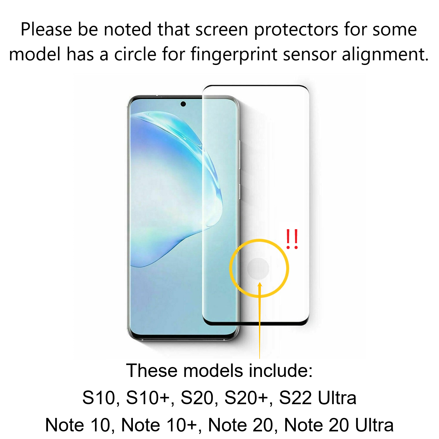 2X Tempered Glass Screen Protector For Samsung Galaxy Note S8 S9 S10 S20 S21 S22