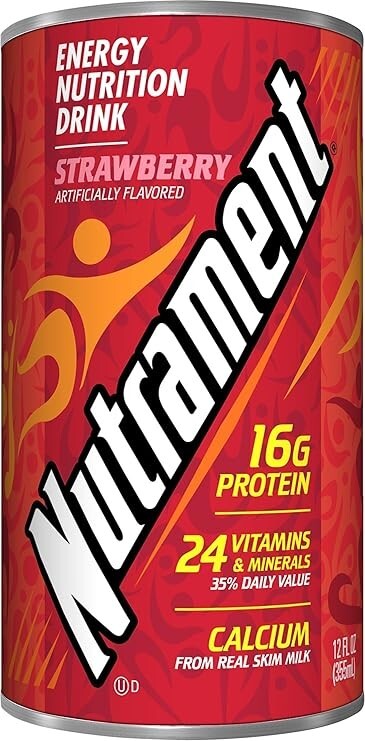 Nutrament  Strawberry Energy nutrition drink 16g Protein (12 Cans)