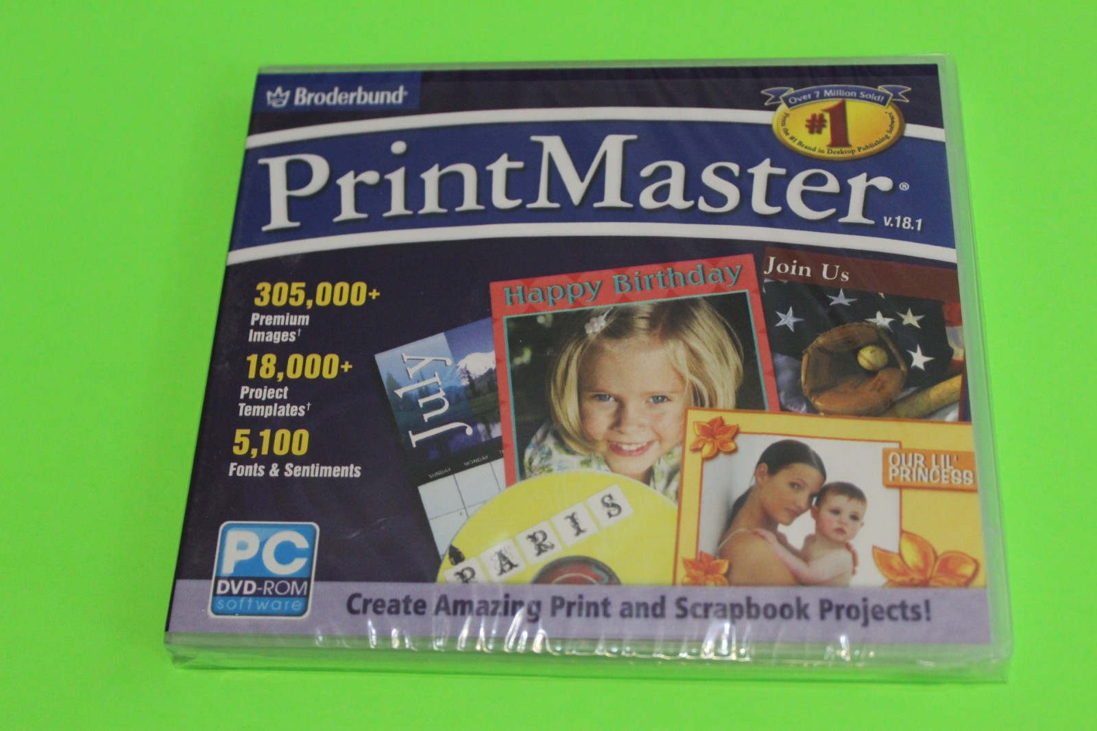 Broderbund PrintMaster Version 18 For Windows XP,Vista,7 -Print Master v18.1 NEW