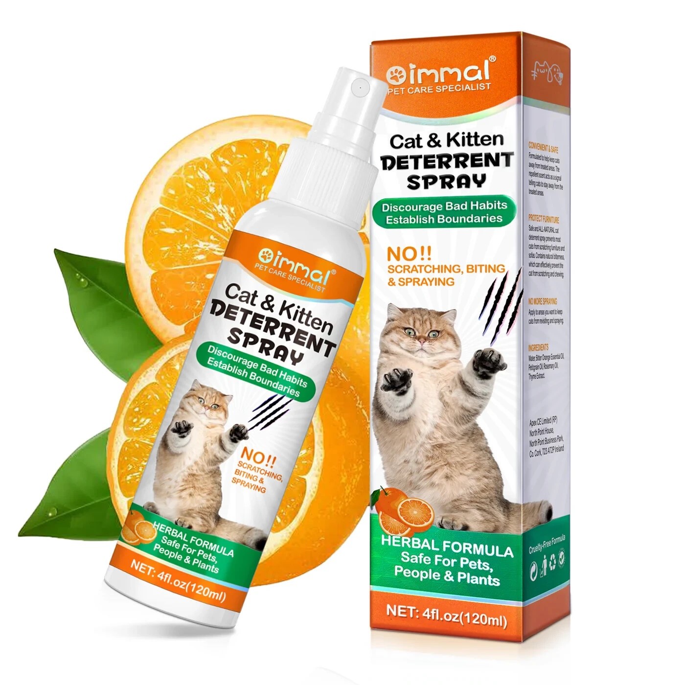 2-in-1 Cat & Kitten Training Aid | Cat Deterrent Spray for In/Outdoor 120 ML