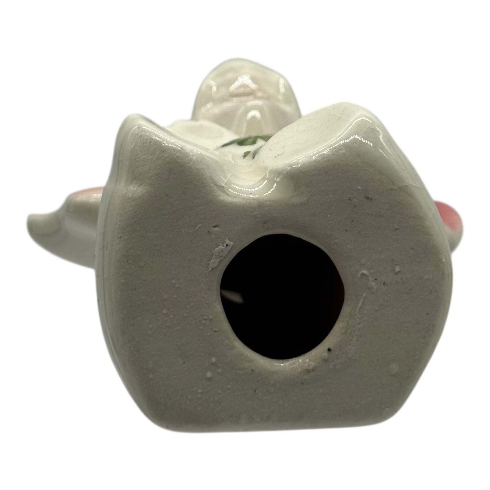 Elephant Figurine Lucky Shamrock Trunk Up Ceramic Good Luck Decor Vintage Cute