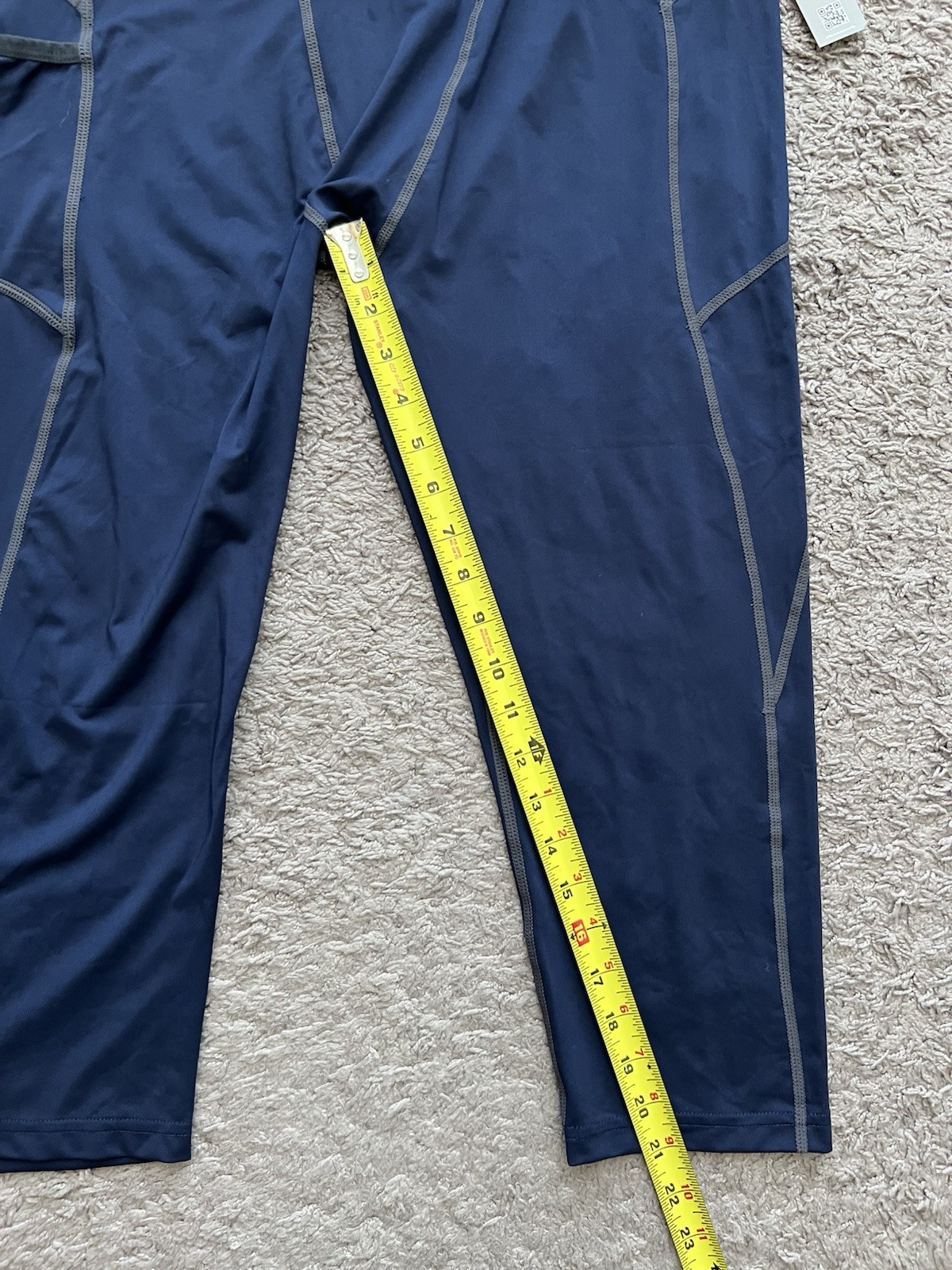 TSLA Men's Compression Tights Pants Baselayer Blue Bottom 2XL NEW