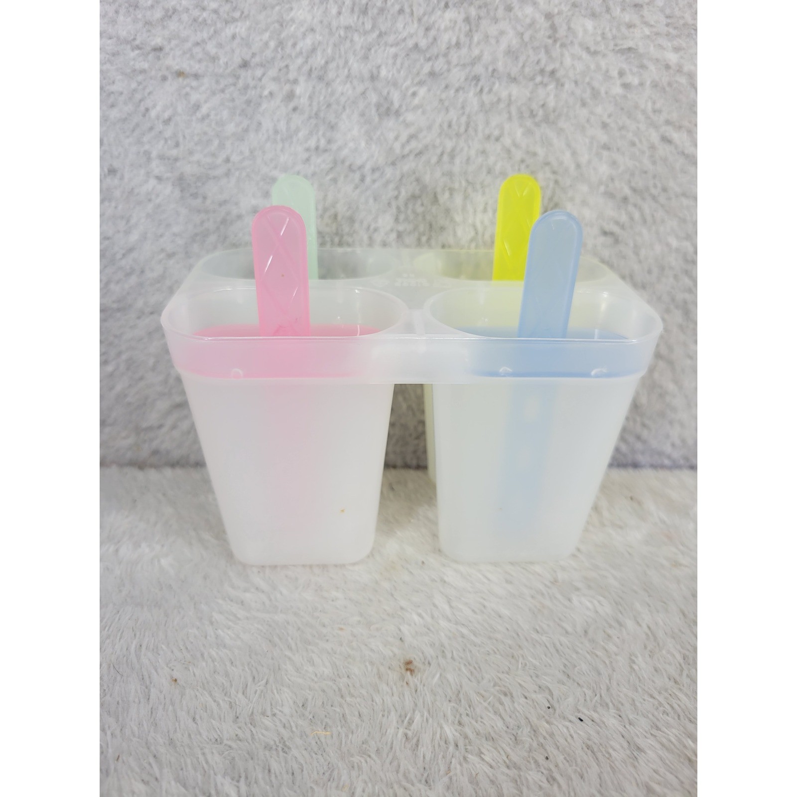 4 Cavity Popsicle Maker Ice Pop Molds Frozen Dessert Tool Set With Sticks