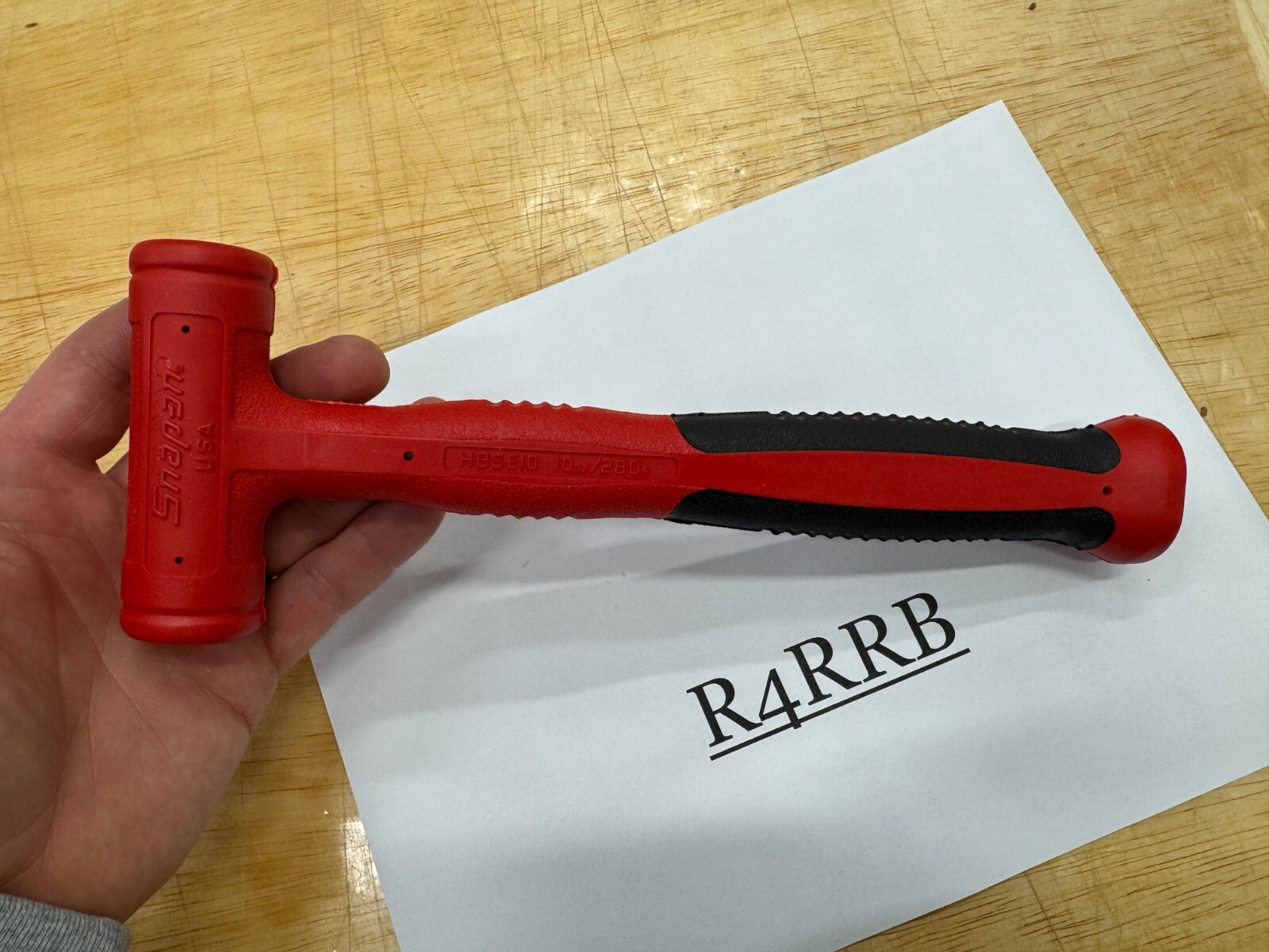 Snap-on Tools USA New Red Small 10oz Slimline SOFT FACE Dead Blow Hammer HBSE10