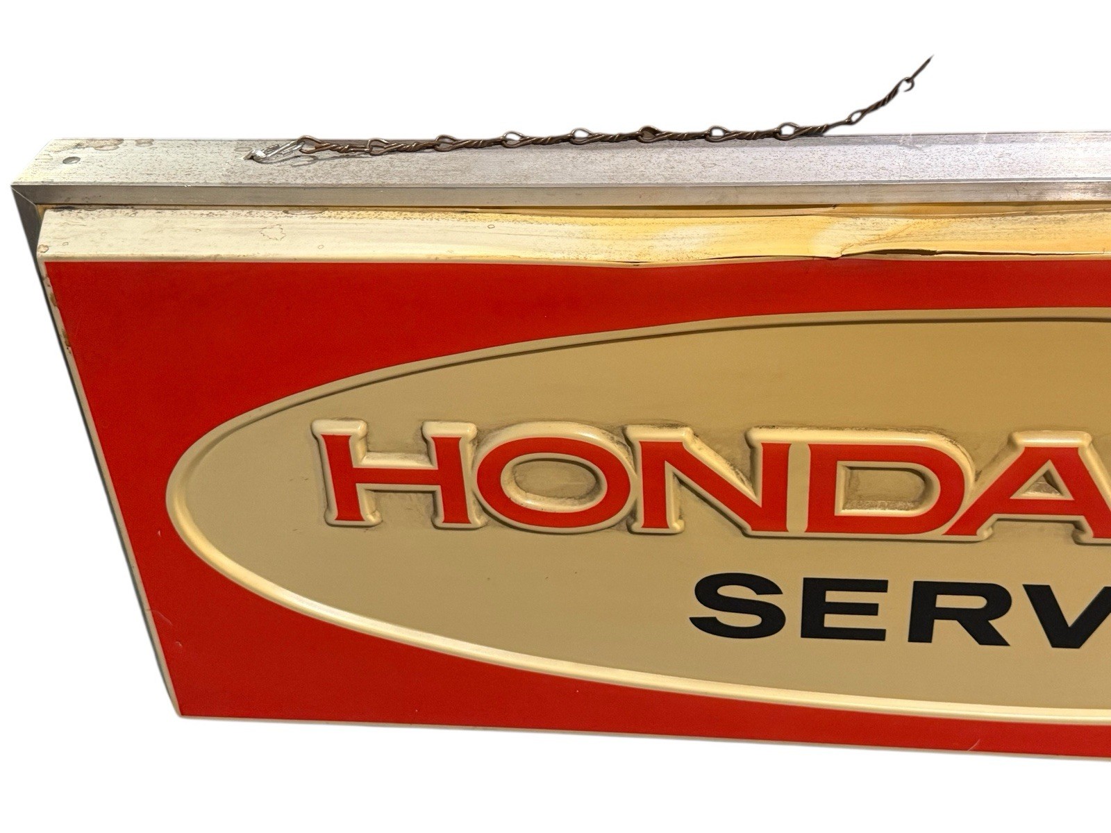 Vintage Rare 1970s Hondamatic Service Lighted Sign Honda Motorcycle Shop Display