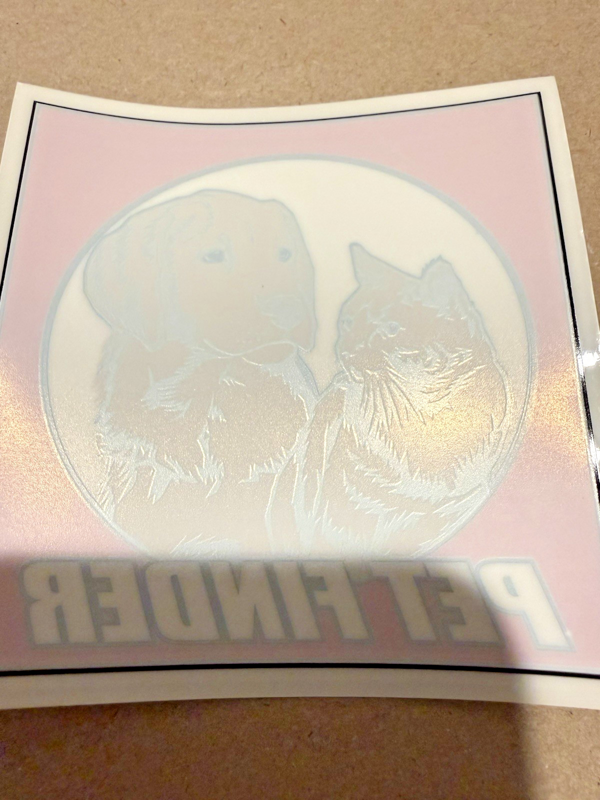 (Two Pack) PET FINDER Window Decals - 90s Vintage Reflective Pet Finder