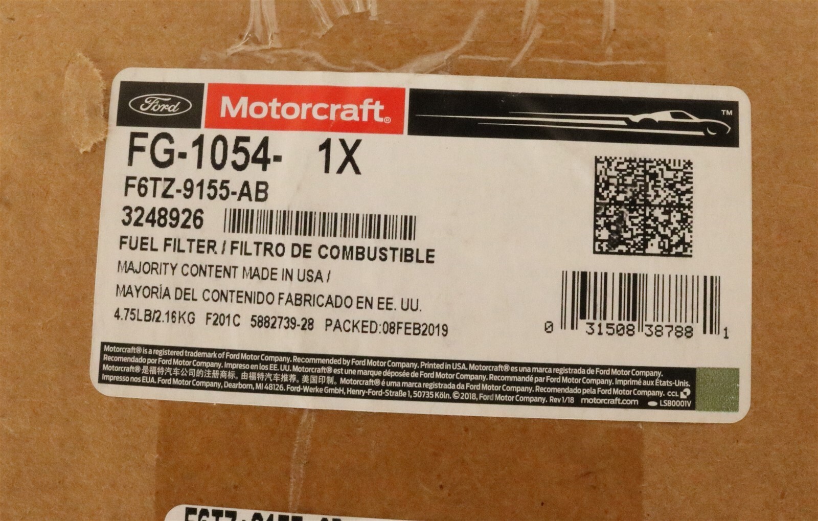 NEW Motorcraft Fuel Bowl Assembly FG-1054 F250 F350 E350 7.3L Powerstroke 96-97