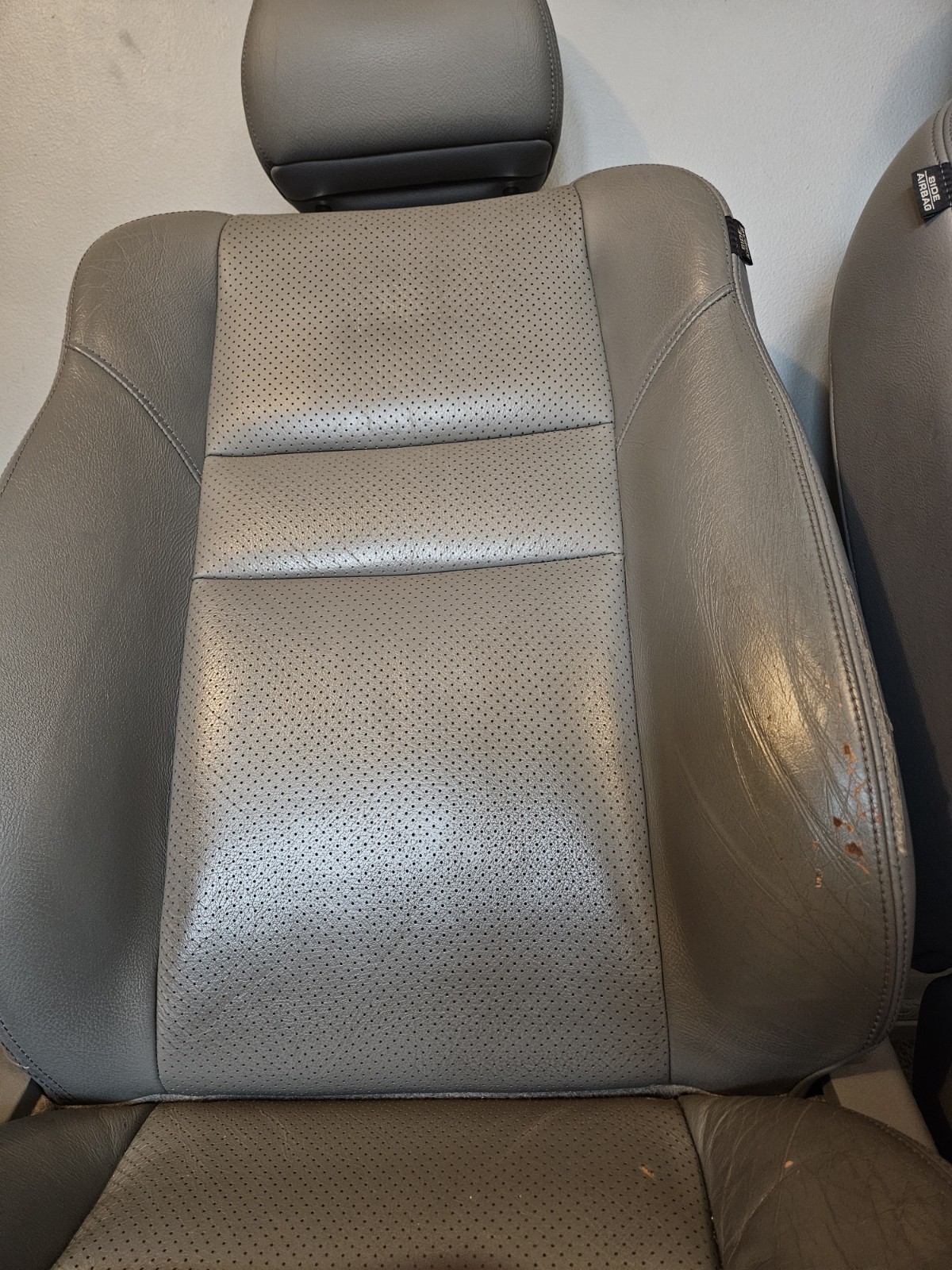 2004 2008 ACURA TSX OEM Gray Front LEATHER Seats Pair Left & Right w/ SRS