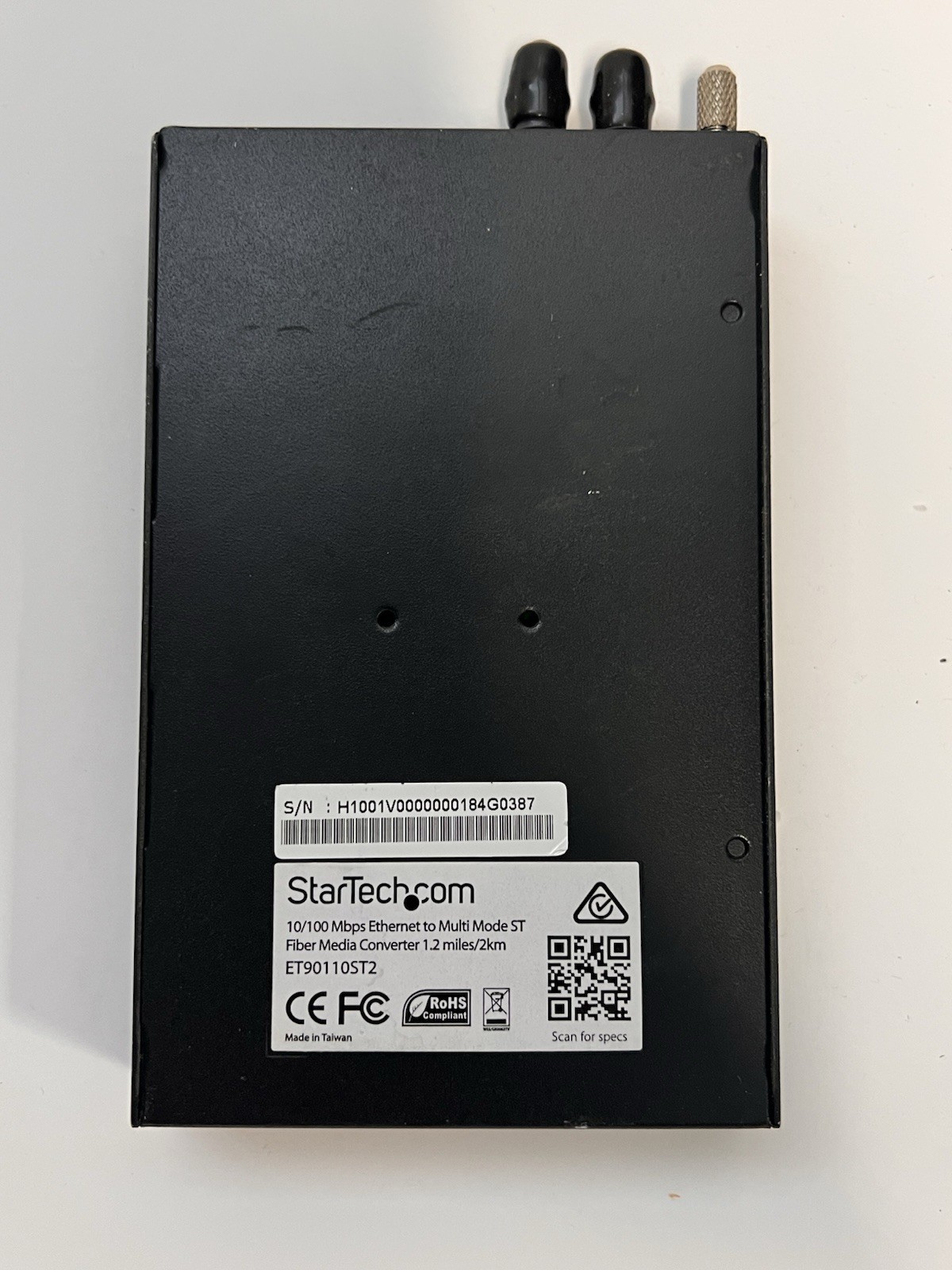 STARTECH ET90110ST2 10/100 RJ45 ST MULTI MODE FIBER